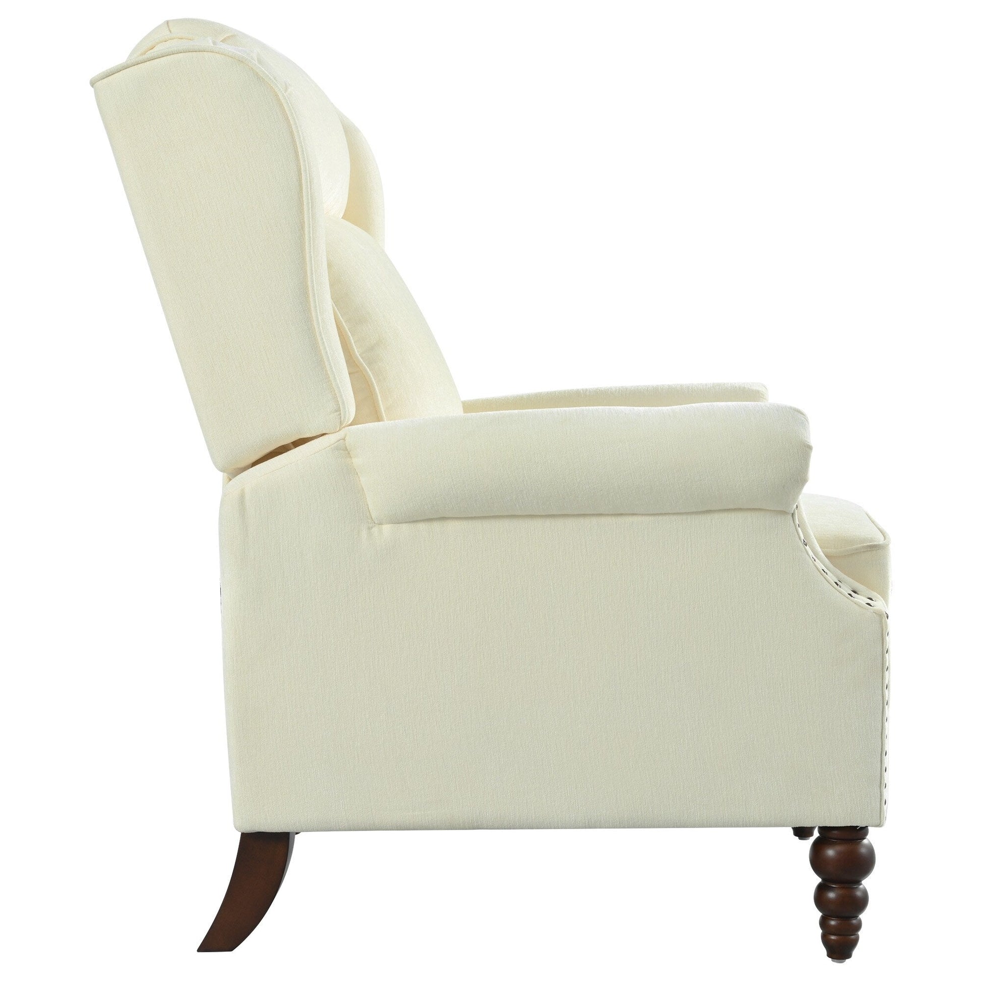 Fauteuil inclinable à dossier basculant 29,75 pouces, recouvert de tissu.