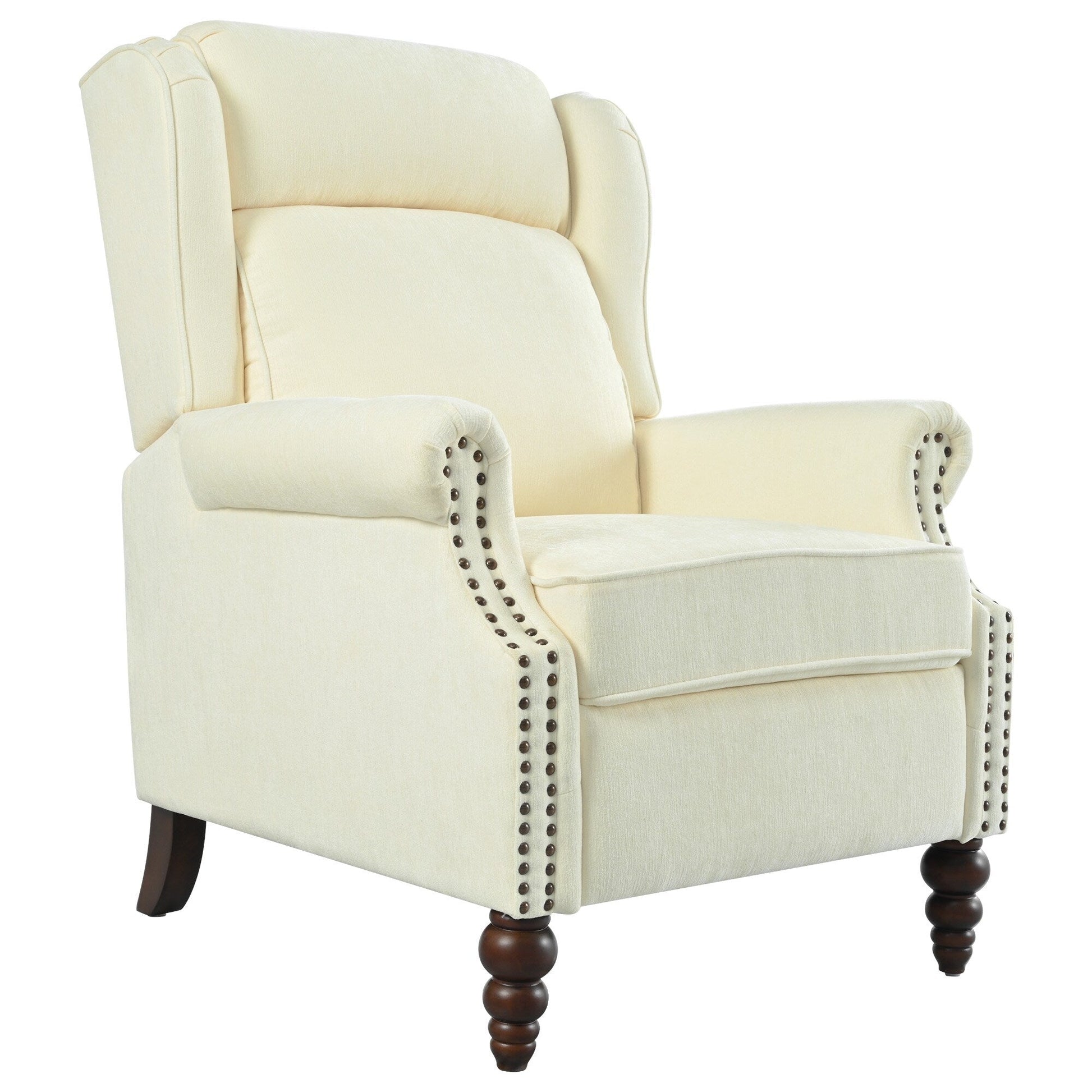 Fauteuil inclinable à dossier basculant 29,75 pouces, recouvert de tissu.