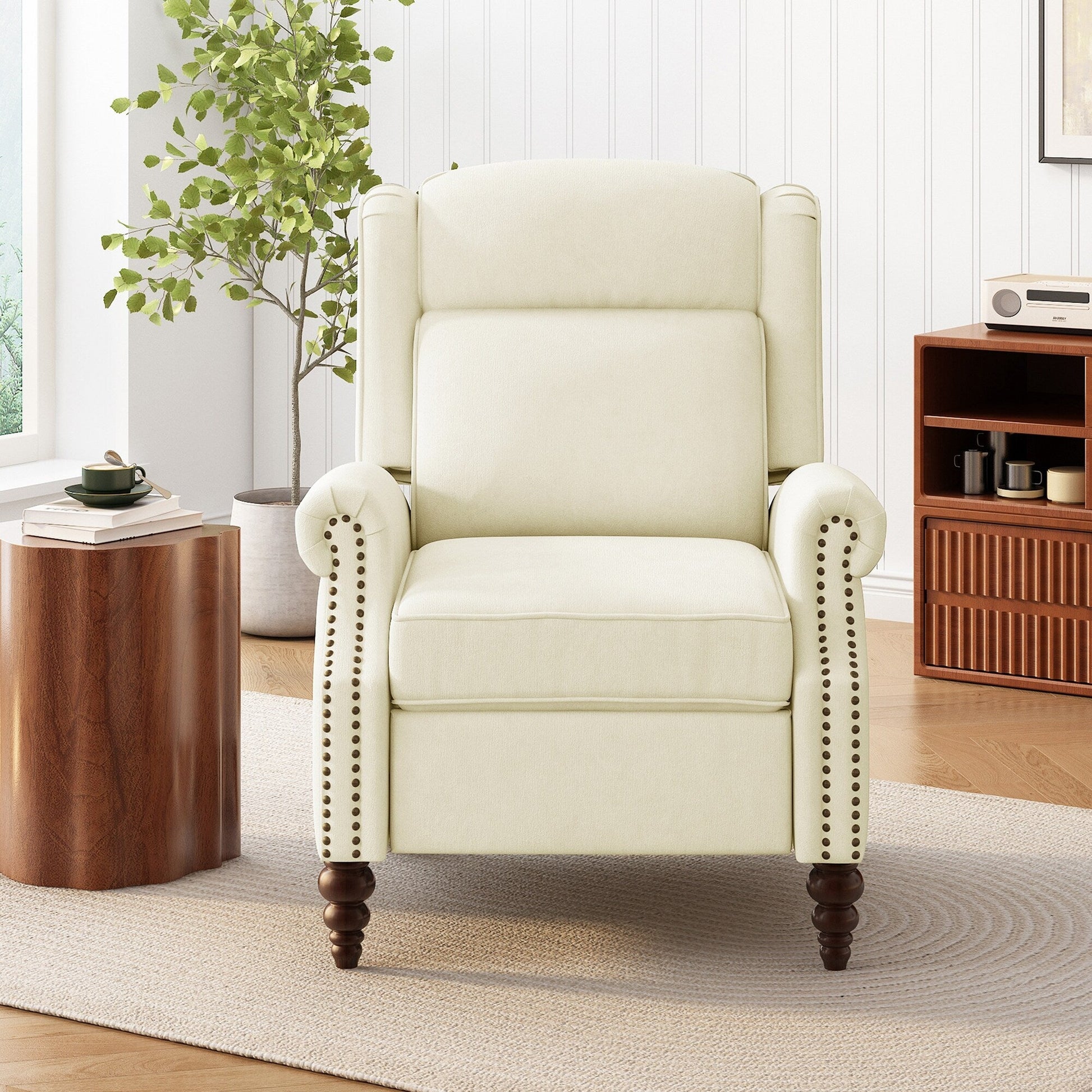 Fauteuil inclinable à dossier basculant 29,75 pouces, recouvert de tissu.