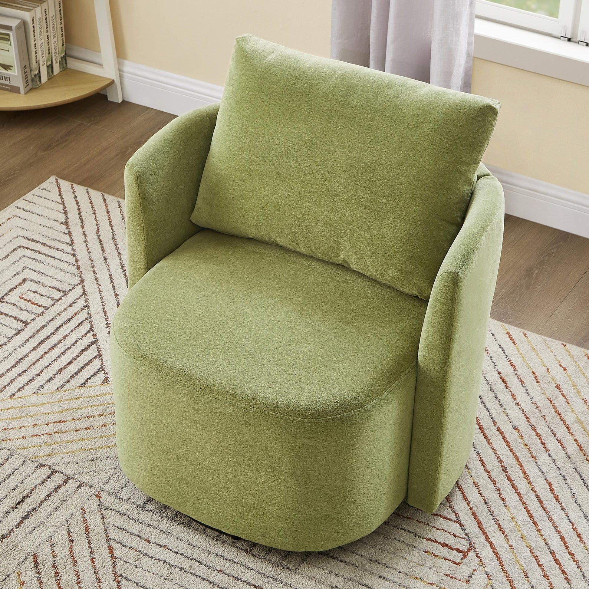 Fauteuil à accoudoirs en forme de tonneau de 76 cm (29,9 pouces)