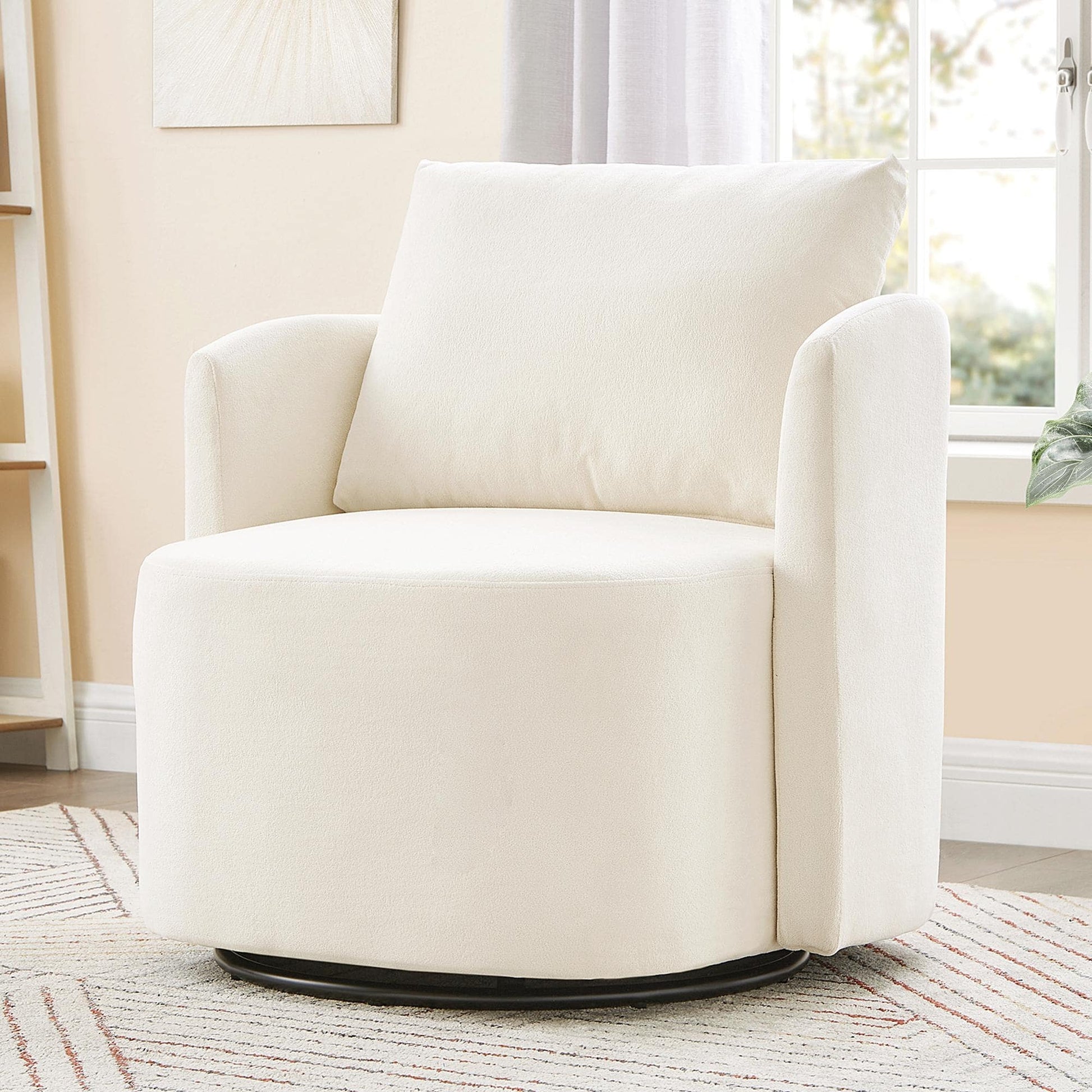 Fauteuil à accoudoirs en forme de tonneau de 76 cm (29,9 pouces)