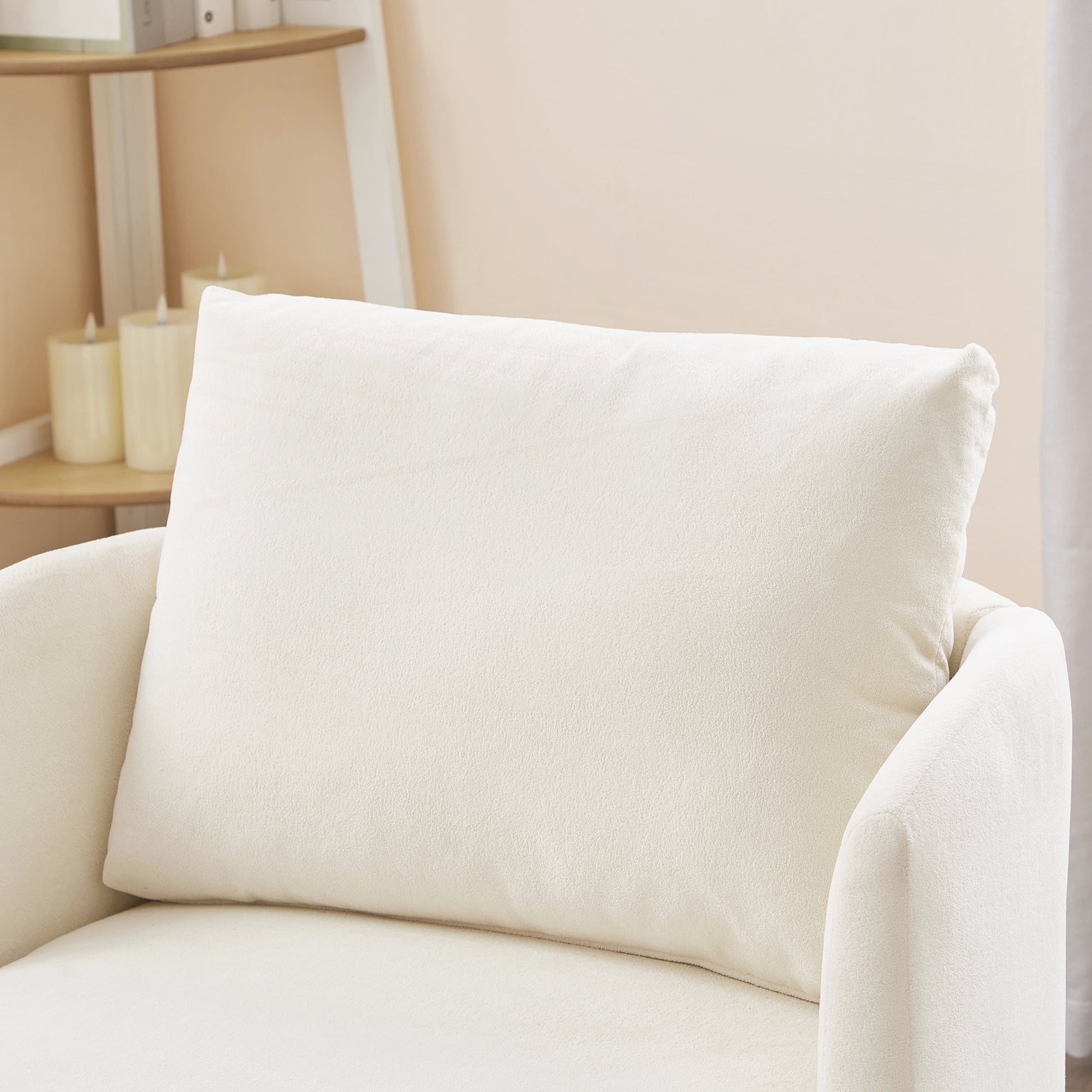 Fauteuil à accoudoirs en forme de tonneau de 76 cm (29,9 pouces)