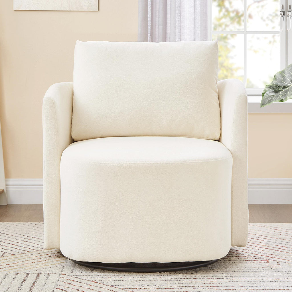 Fauteuil à accoudoirs en forme de tonneau de 76 cm (29,9 pouces)