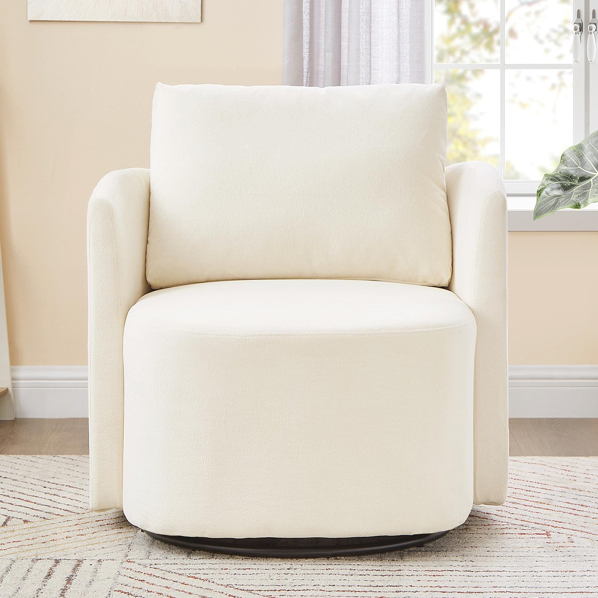 Fauteuil à accoudoirs en forme de tonneau de 76 cm (29,9 pouces)
