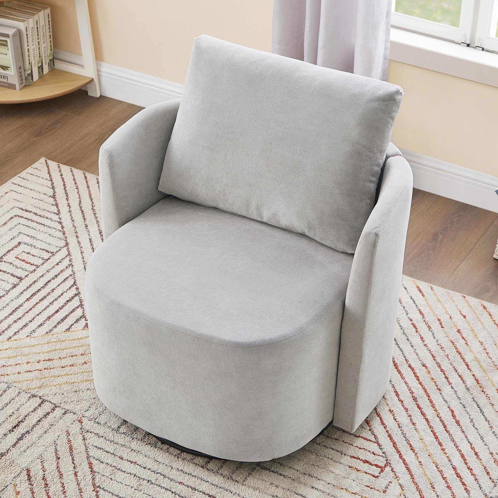 Fauteuil à accoudoirs en forme de tonneau de 76 cm (29,9 pouces)