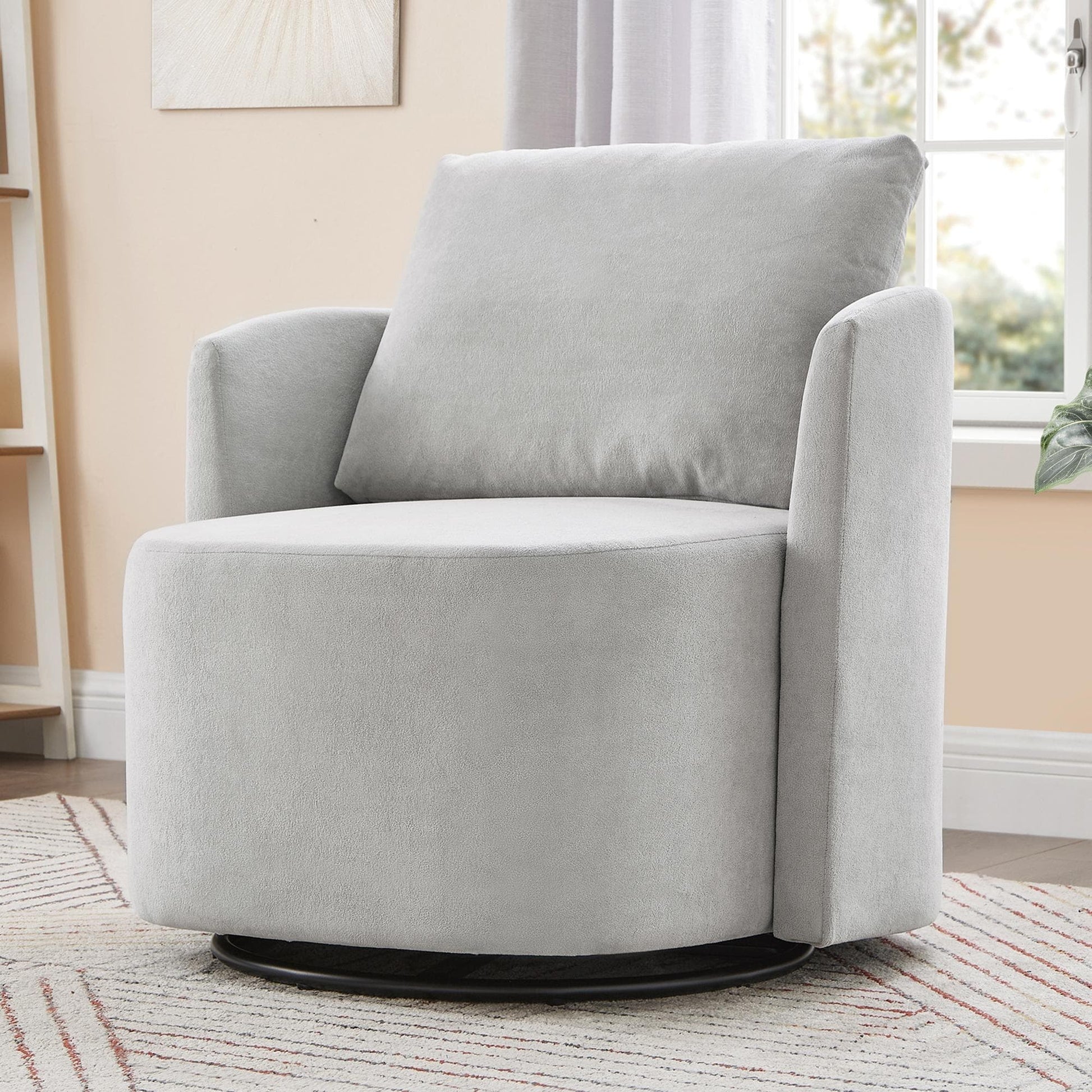 Fauteuil à accoudoirs en forme de tonneau de 76 cm (29,9 pouces)