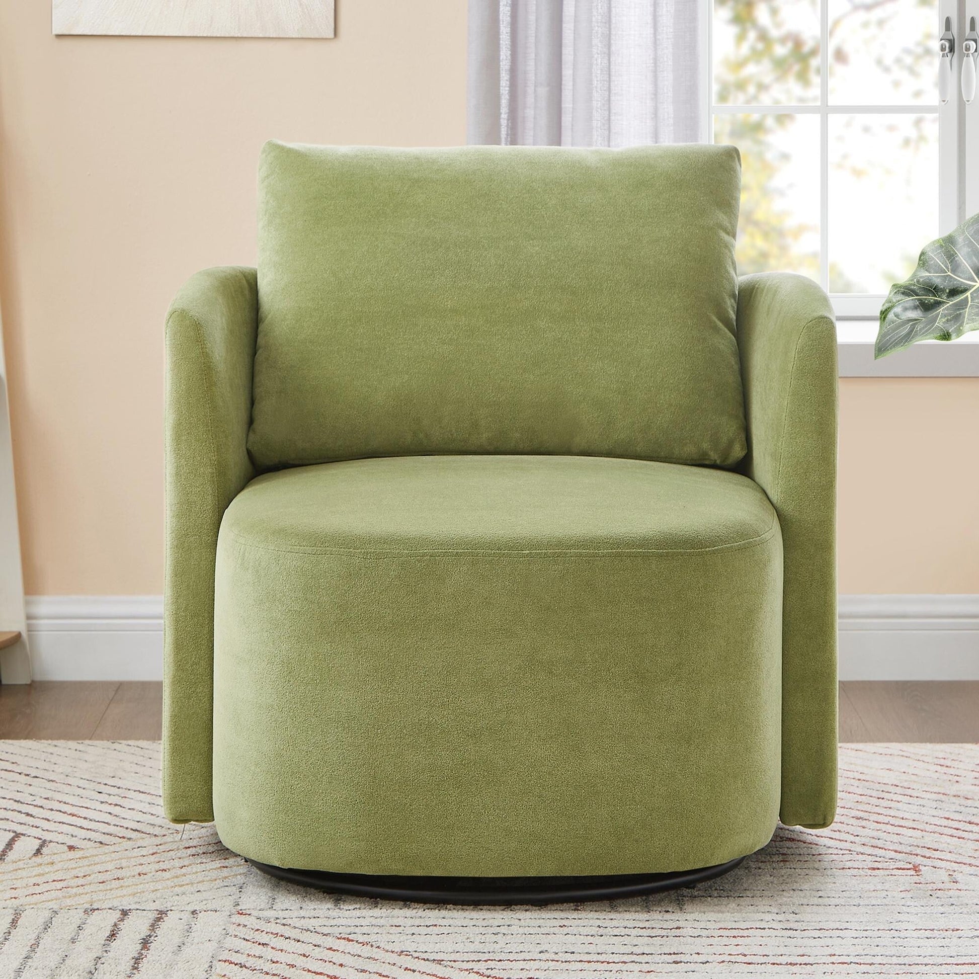 Fauteuil à accoudoirs en forme de tonneau de 76 cm (29,9 pouces)