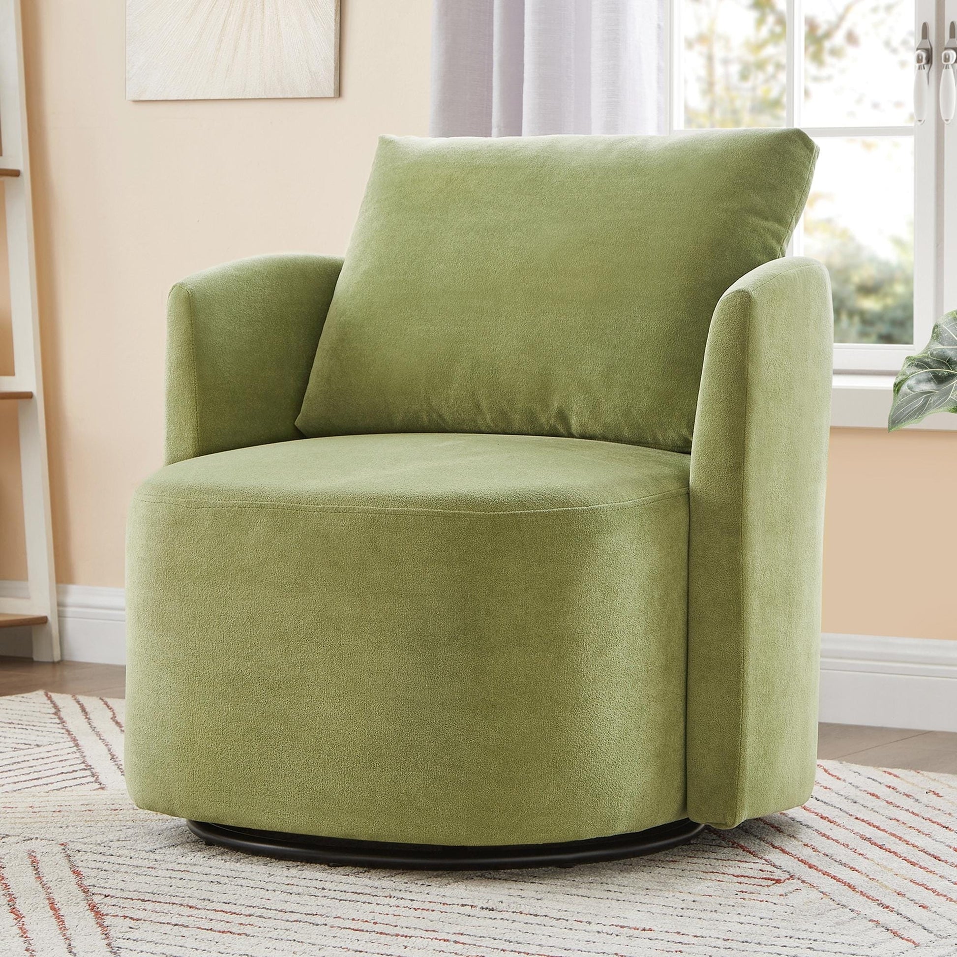 Fauteuil à accoudoirs en forme de tonneau de 76 cm (29,9 pouces)