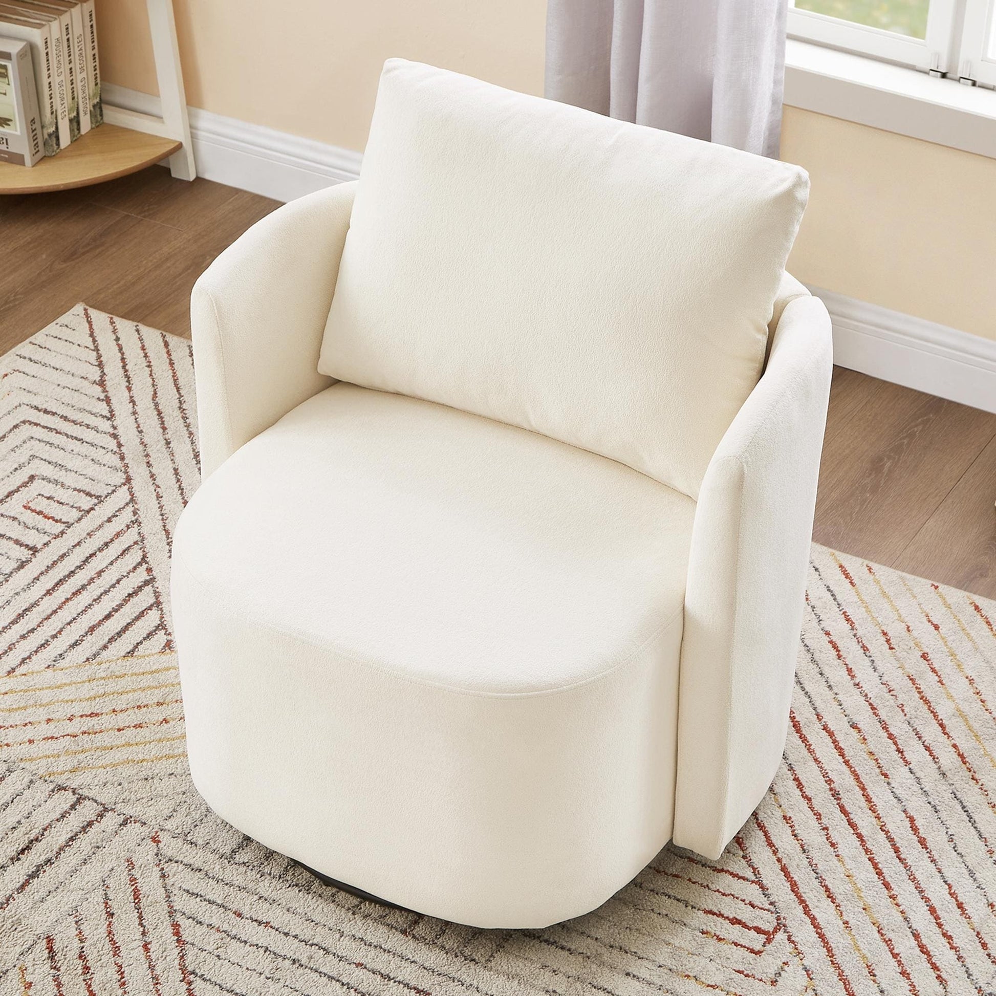 Fauteuil à accoudoirs en forme de tonneau de 76 cm (29,9 pouces)