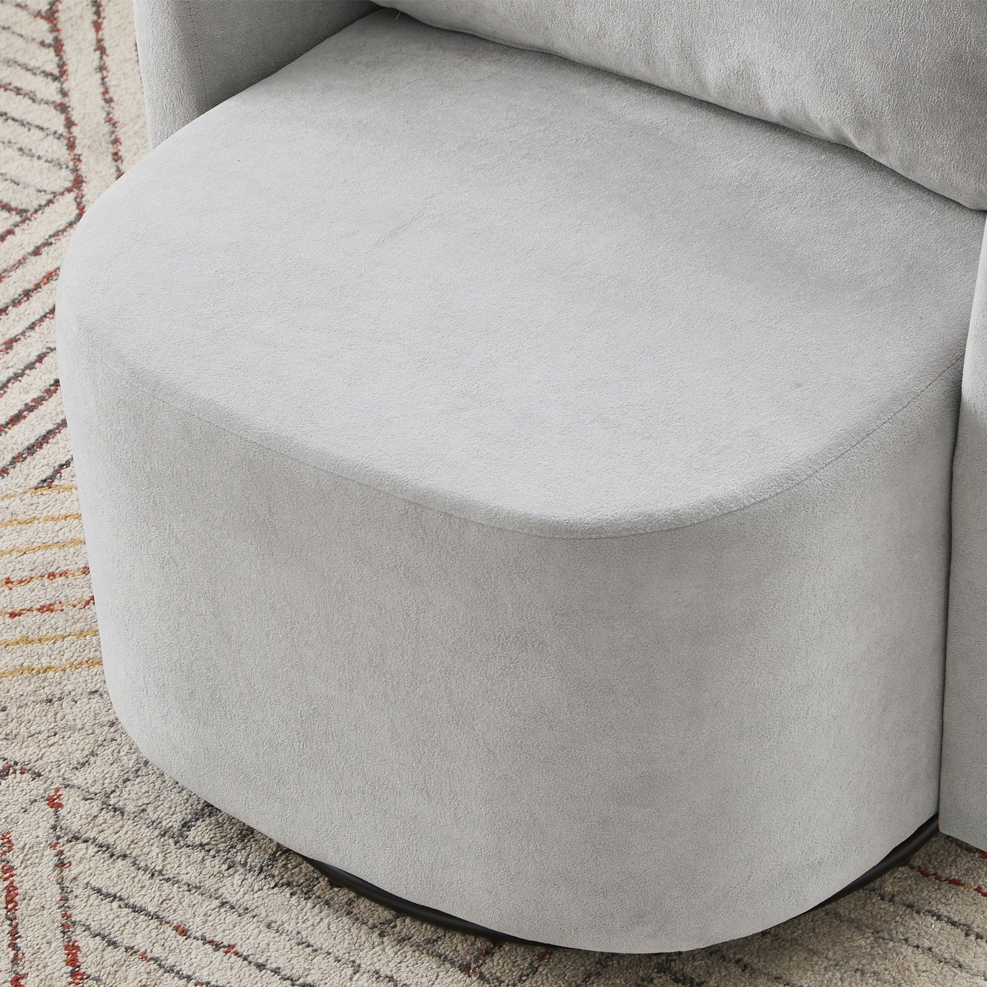Fauteuil à accoudoirs en forme de tonneau de 76 cm (29,9 pouces)