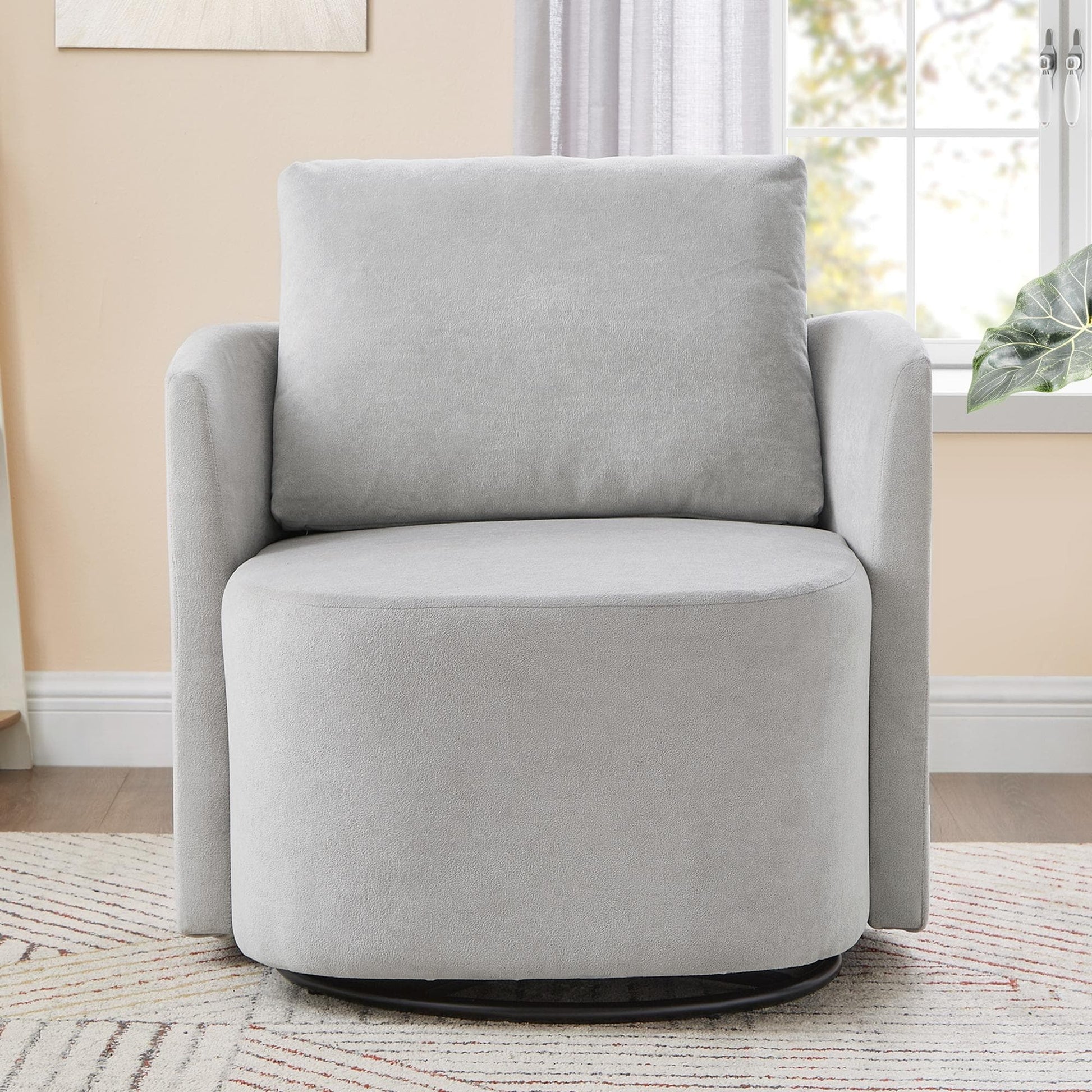 Fauteuil à accoudoirs en forme de tonneau de 76 cm (29,9 pouces)