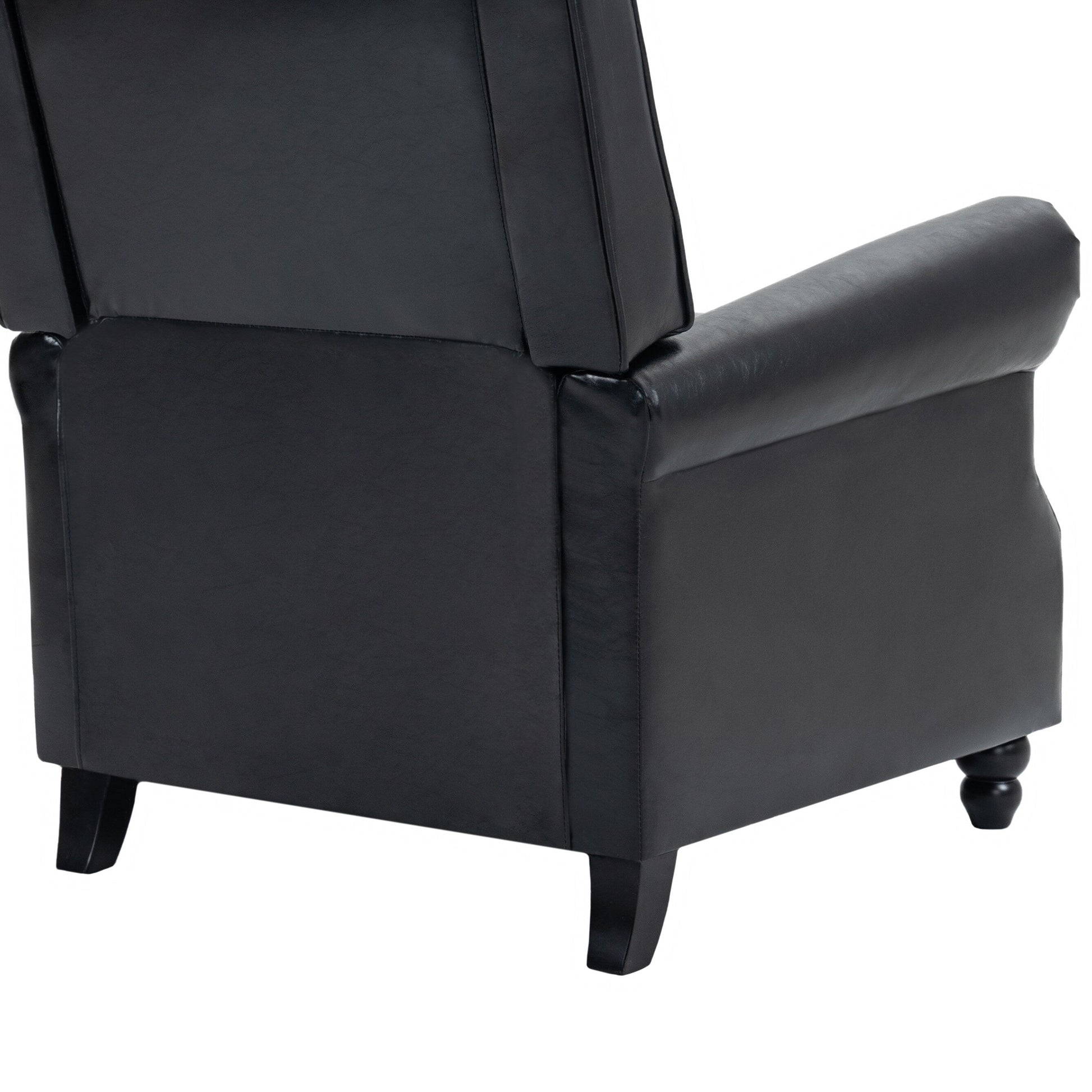 2 chaises inclinables à commande manuelle avec garniture à clous cloutés