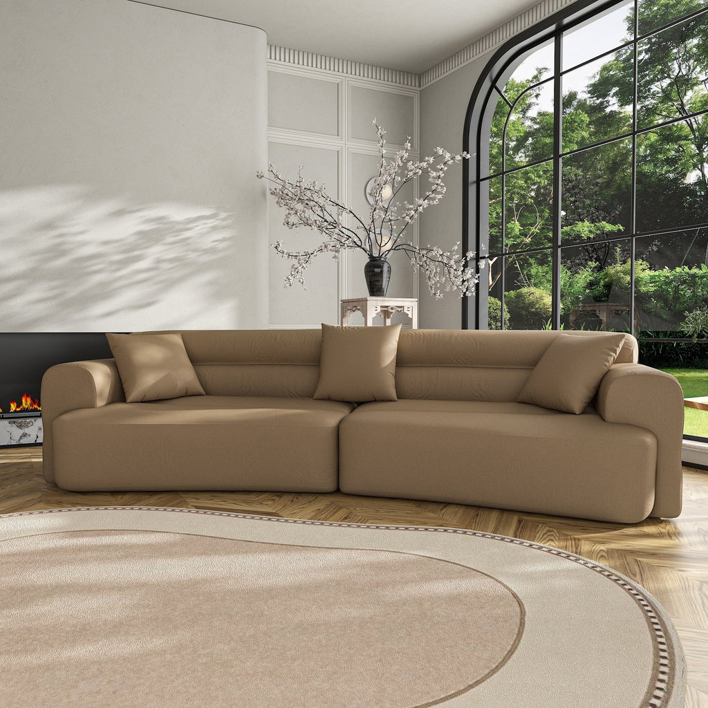 Canapé confortable en tissu pour 3 à 5 personnes avec 3 coussins moelleux
