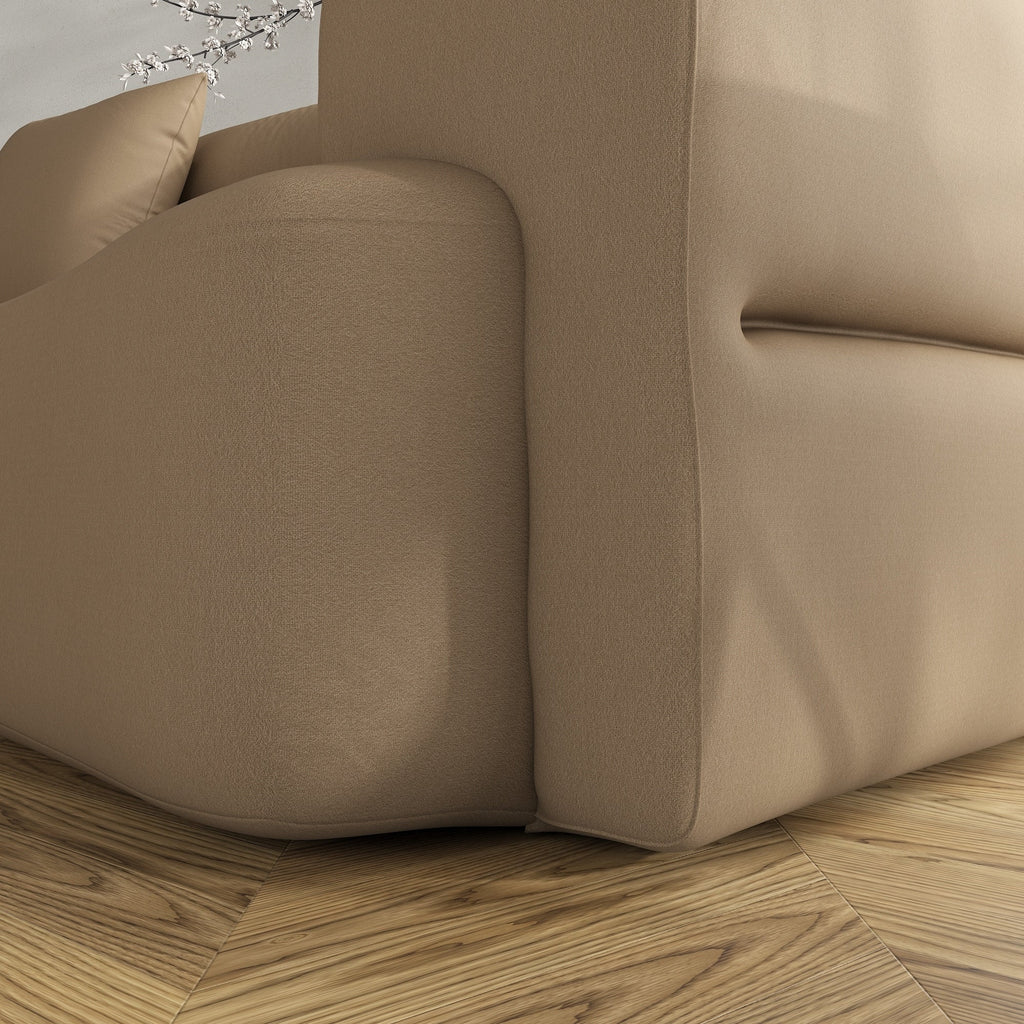Canapé confortable en tissu pour 3 à 5 personnes avec 3 coussins moelleux