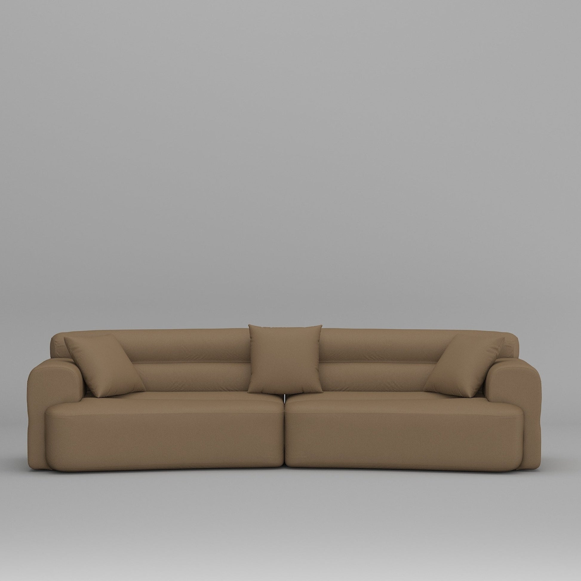 Canapé confortable en tissu pour 3 à 5 personnes avec 3 coussins moelleux