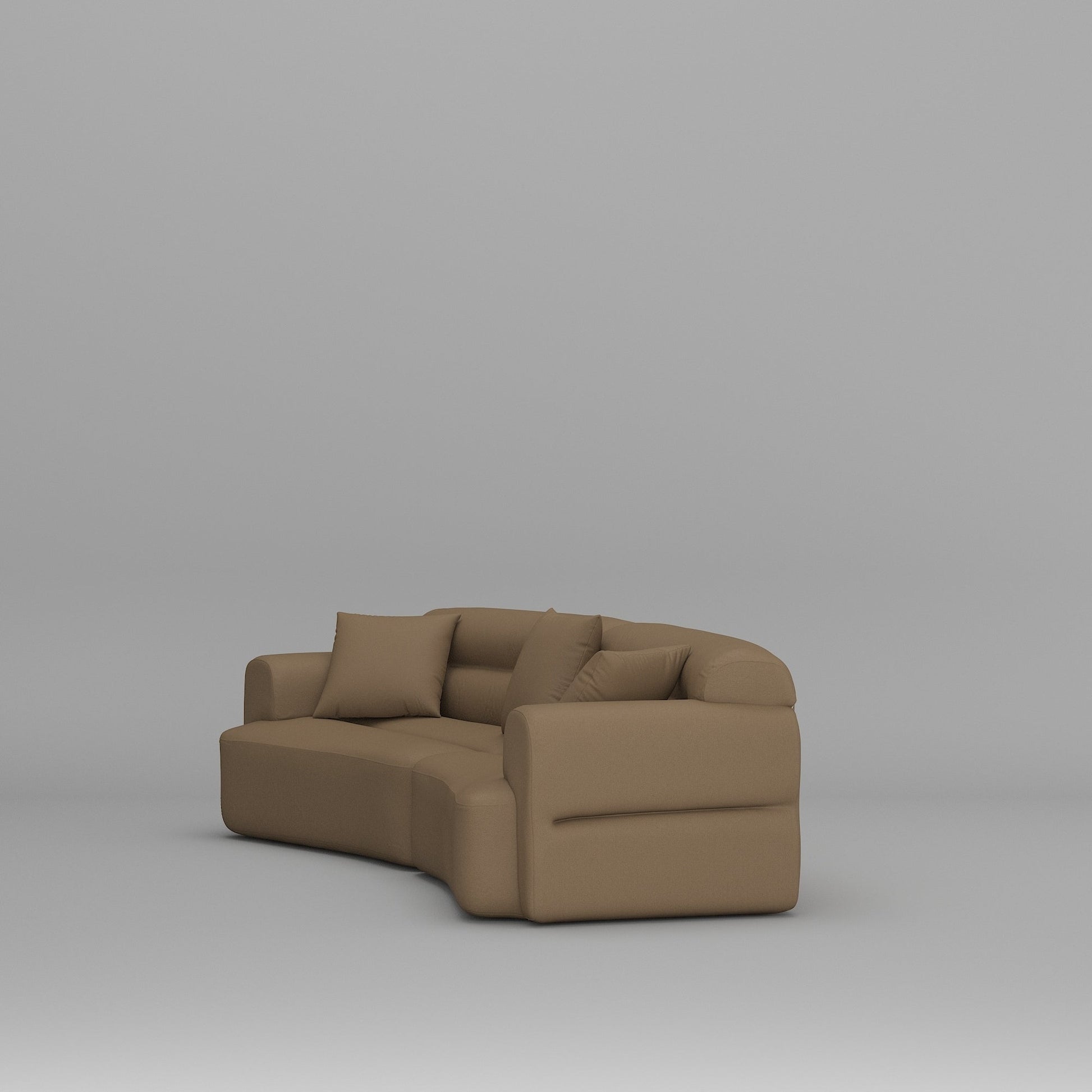 Canapé confortable en tissu pour 3 à 5 personnes avec 3 coussins moelleux