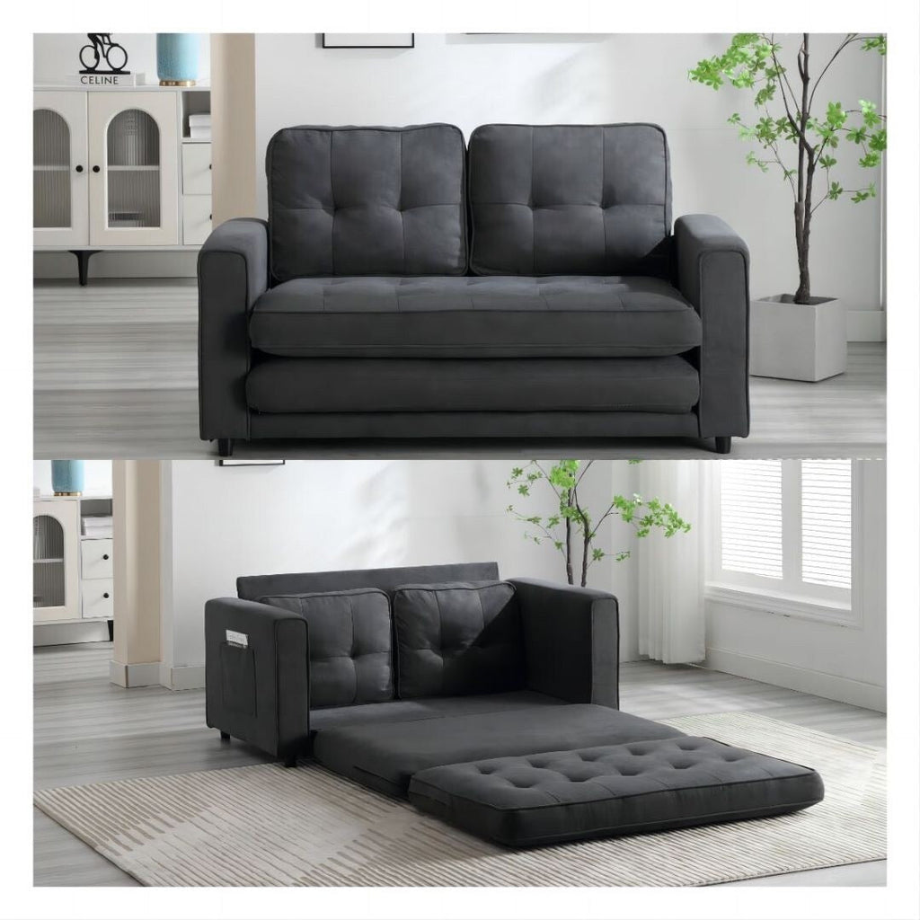 Canapé convertible 3 plis, futon, canapé-lit, lit de couchage, canapé-lit escamotable