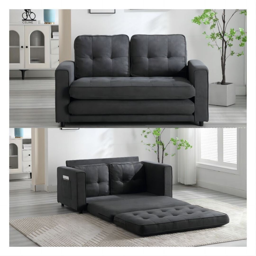 Canapé convertible 3 plis, futon, canapé-lit, lit de couchage, canapé-lit escamotable