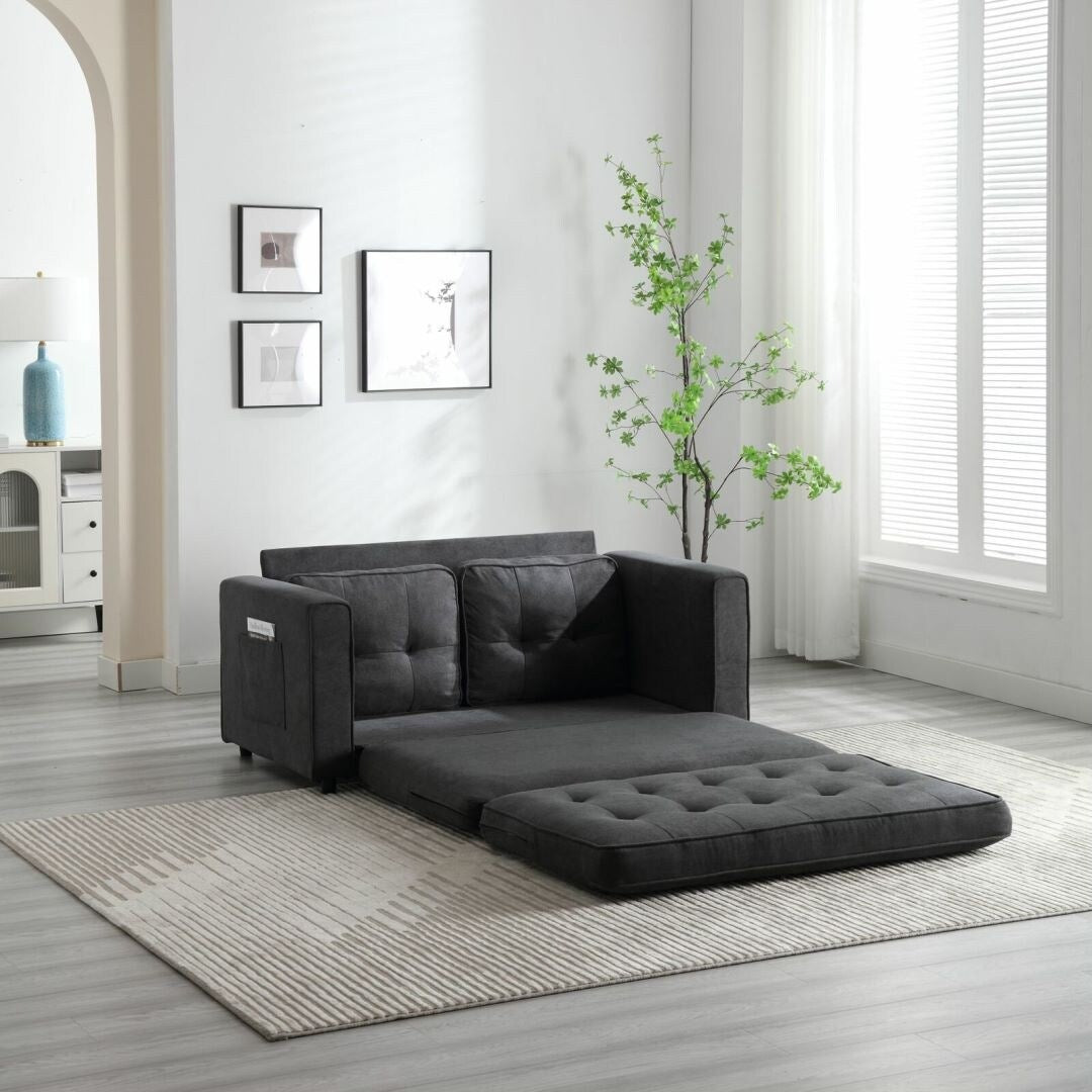 Canapé convertible 3 plis, futon, canapé-lit, lit de couchage, canapé-lit escamotable