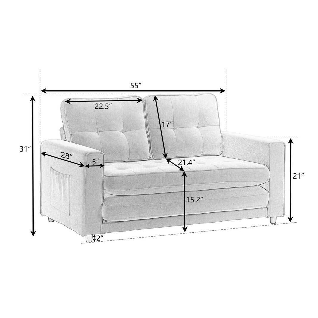 Canapé convertible 3 plis, futon, canapé-lit, lit de couchage, canapé-lit escamotable