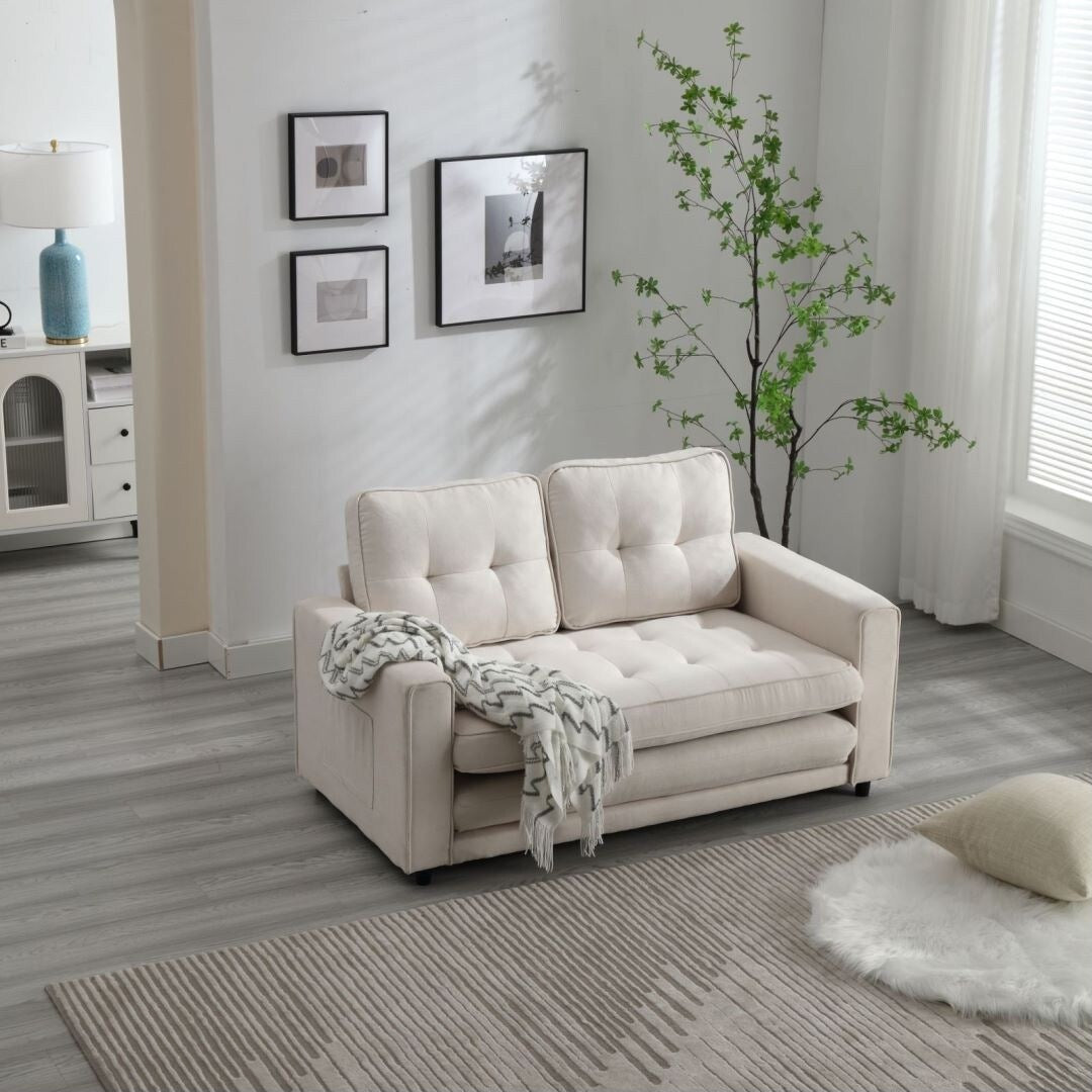 Canapé convertible 3 plis, futon, canapé-lit, lit de couchage, canapé-lit escamotable