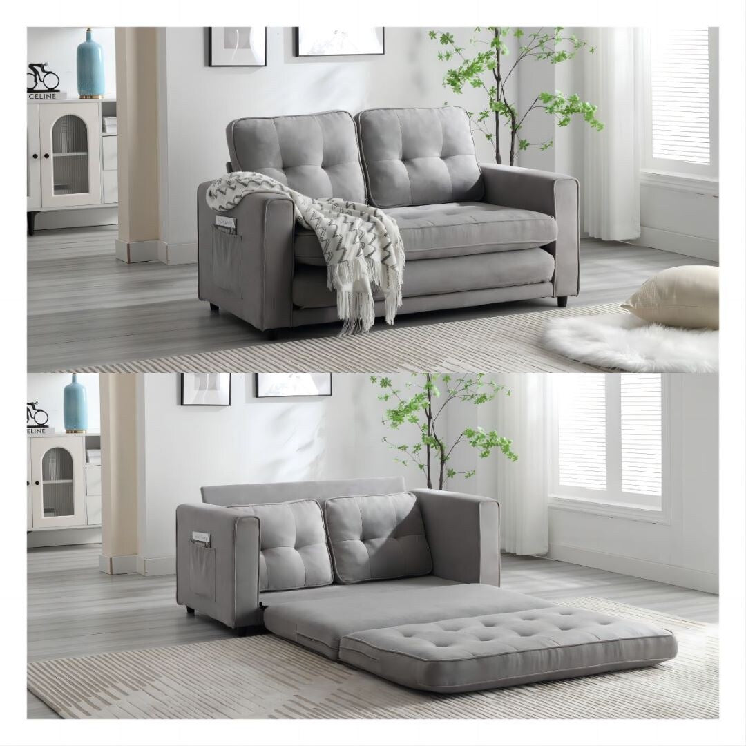 Canapé convertible 3 plis, futon, canapé-lit, lit de couchage, canapé-lit escamotable