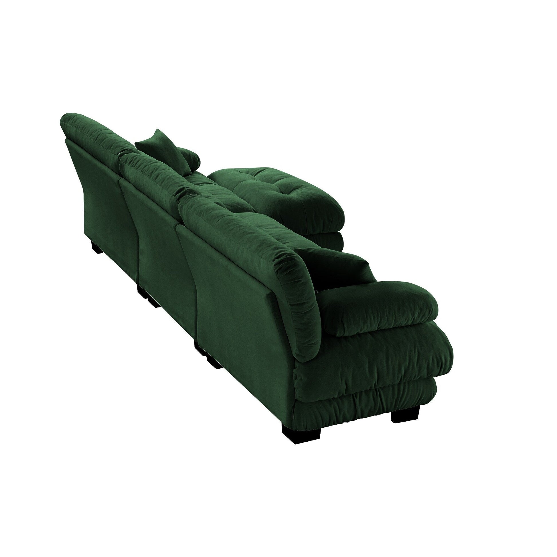 Canapé d'angle modulaire 3 places, canapé profond en forme de L, canapé nuage avec pouf convertible pour salon.