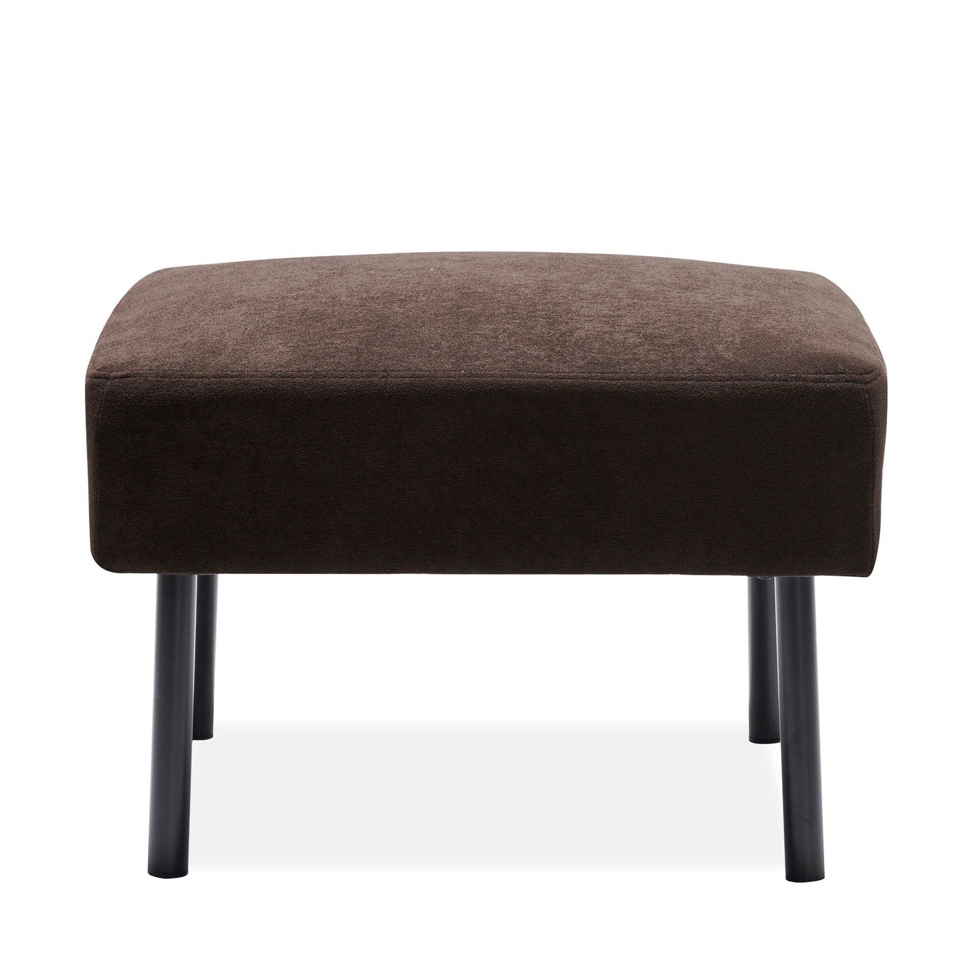 Canapé 3 places en forme de L en tissu polyester avec pouf, canapé moderne recouvert de tissu, canapé confortable et compact pour petit espace.
