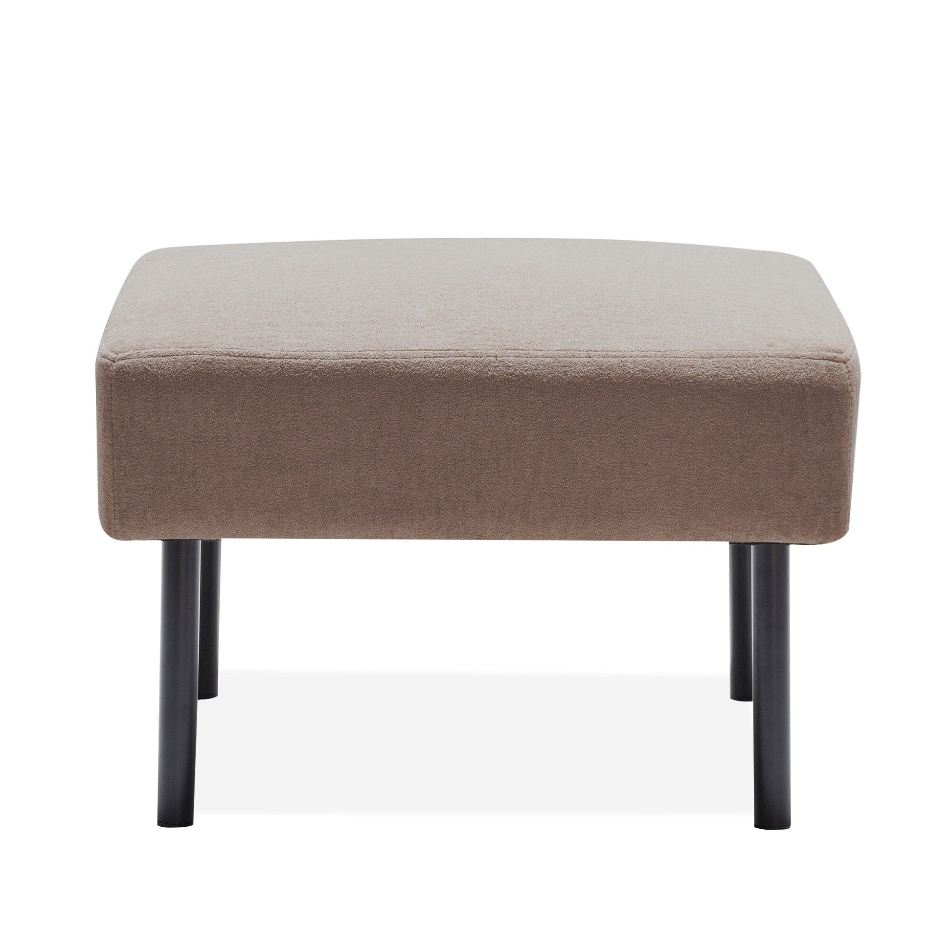 Canapé 3 places en forme de L en tissu polyester avec pouf, canapé moderne recouvert de tissu, canapé confortable et compact pour petit espace.
