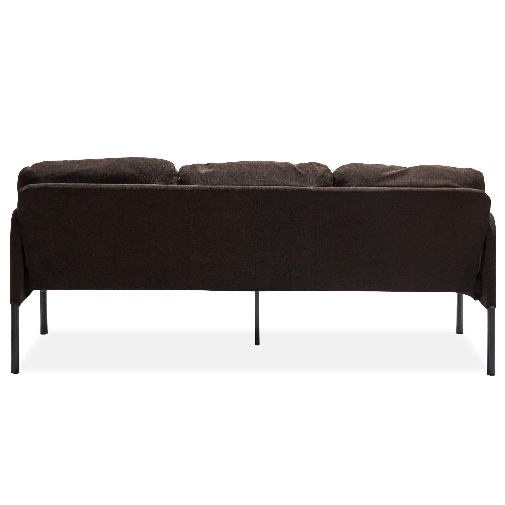 Canapé 3 places en forme de L en tissu polyester avec pouf, canapé moderne recouvert de tissu, canapé confortable et compact pour petit espace.