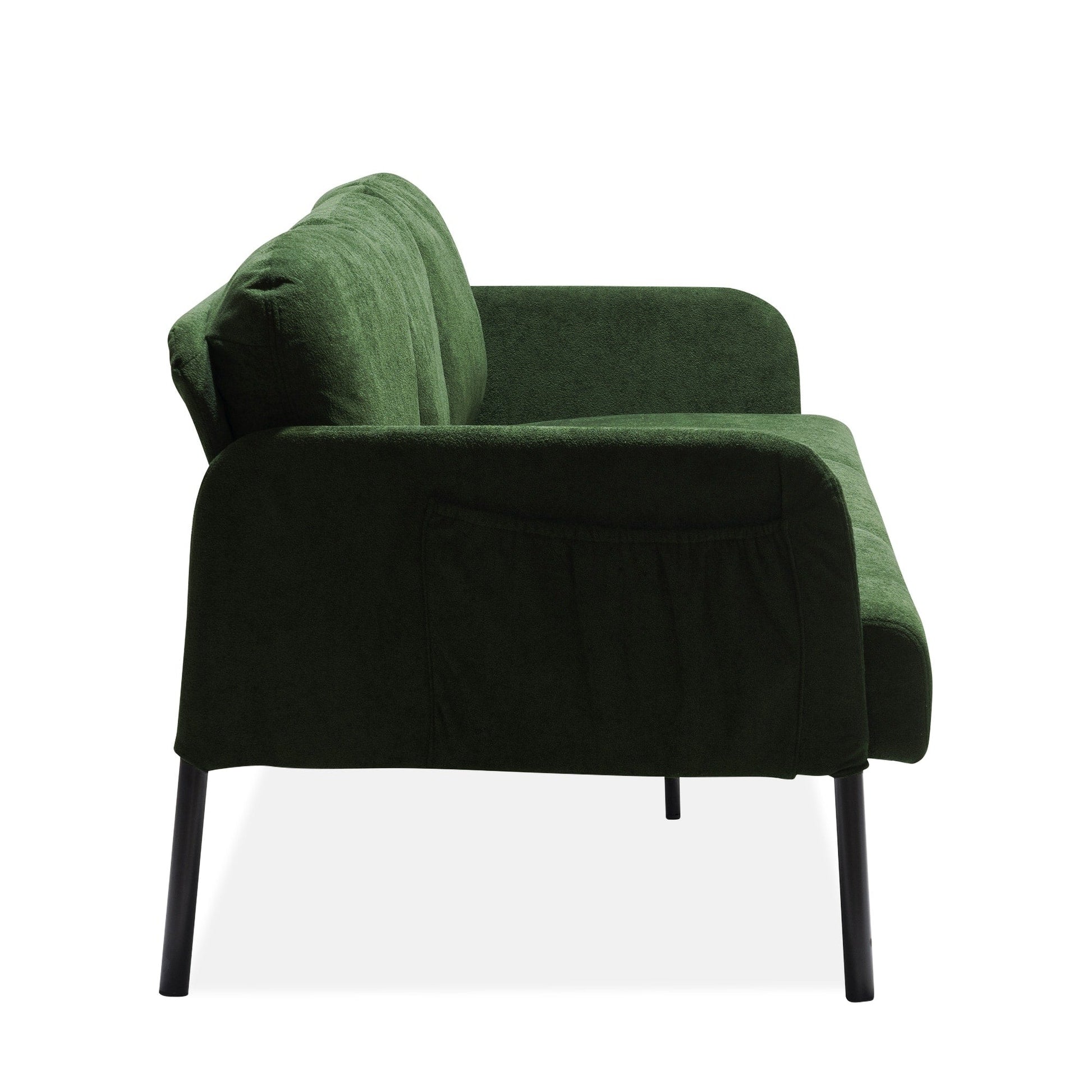 Canapé 3 places en tissu polyester, canapé moderne recouvert de tissu, canapé confortable et compact pour salon, chambre à coucher ou bureau.