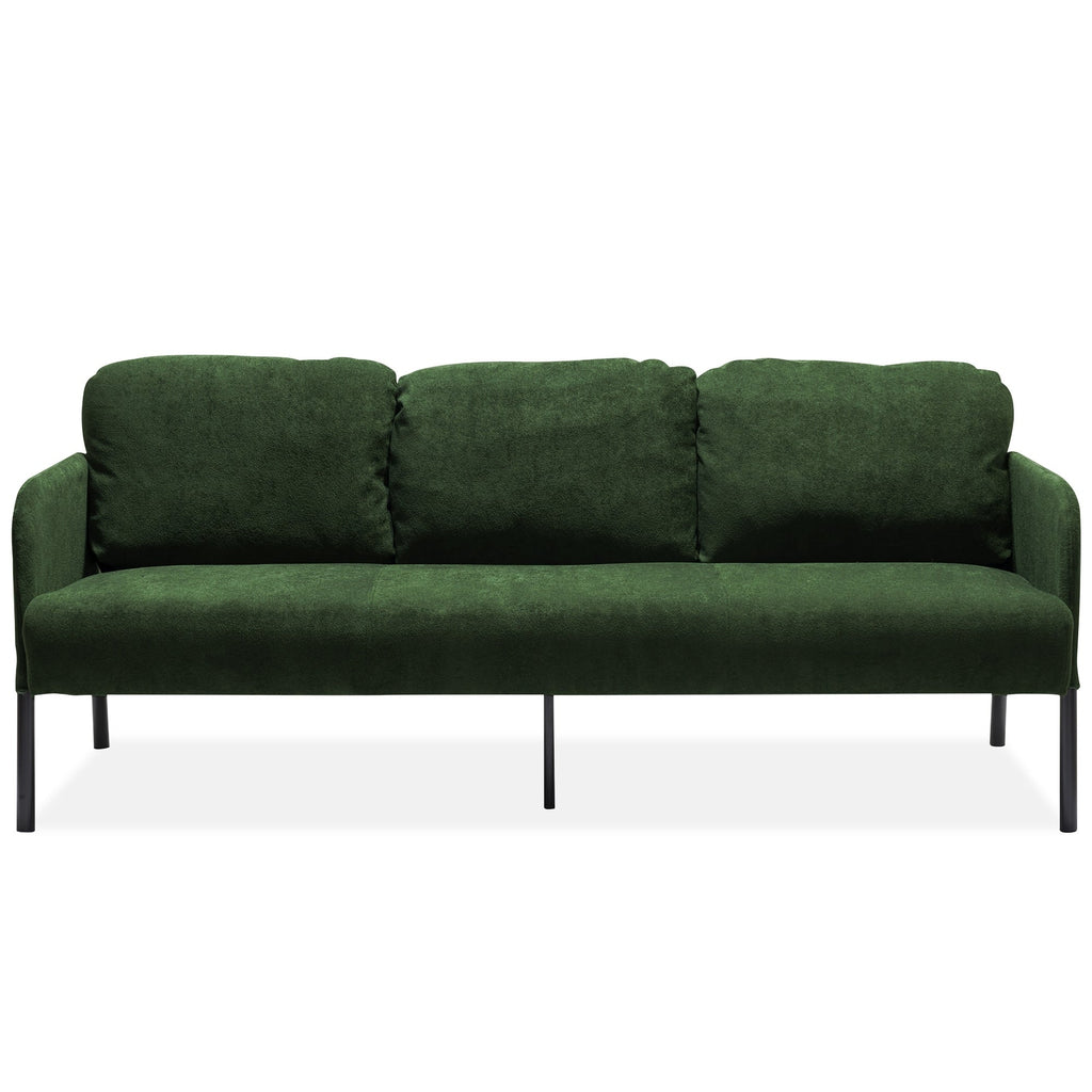 Canapé 3 places en tissu polyester, canapé moderne recouvert de tissu, canapé confortable et compact pour salon, chambre à coucher ou bureau.