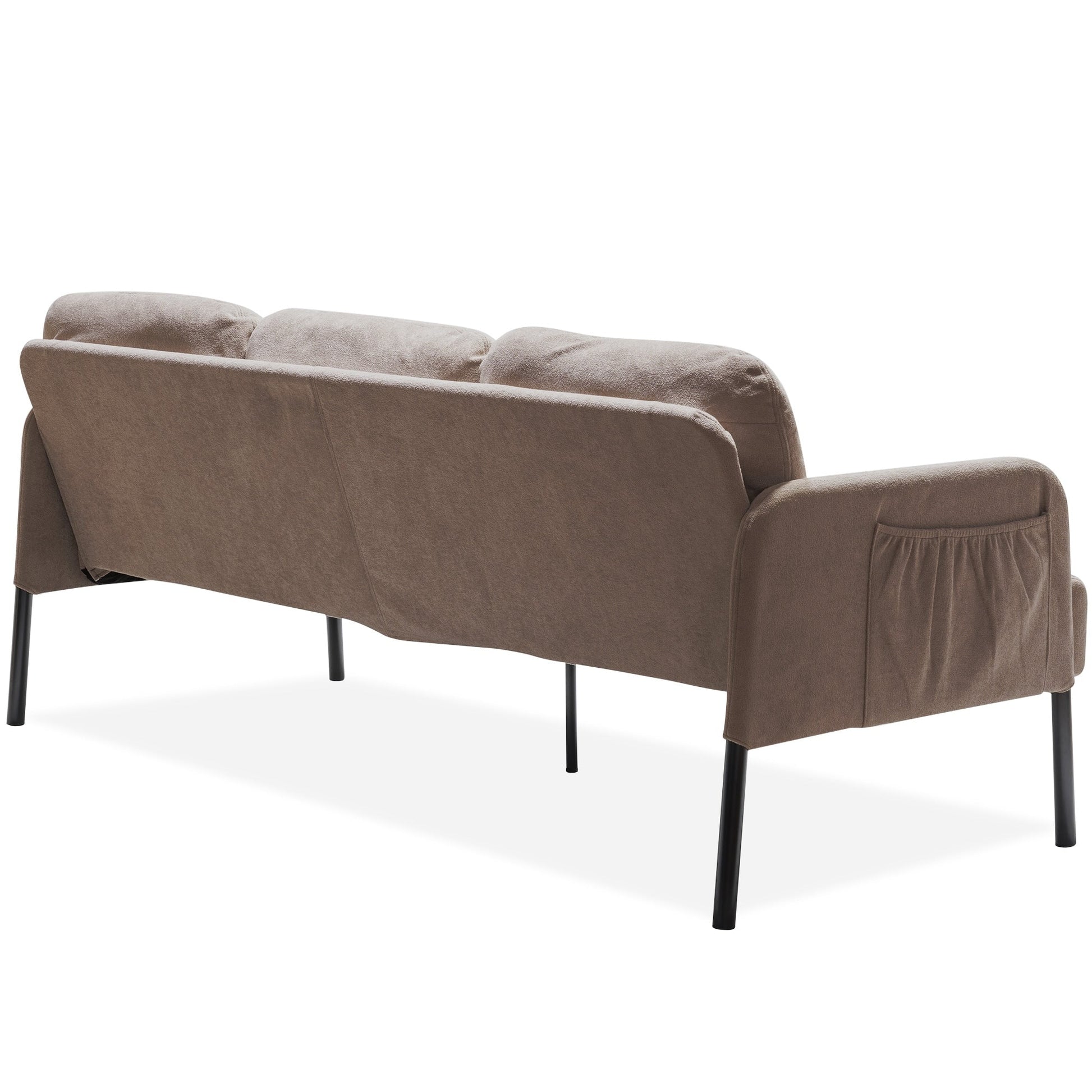 Canapé 3 places en tissu polyester, canapé moderne recouvert de tissu, canapé confortable et compact pour salon, chambre à coucher ou bureau.