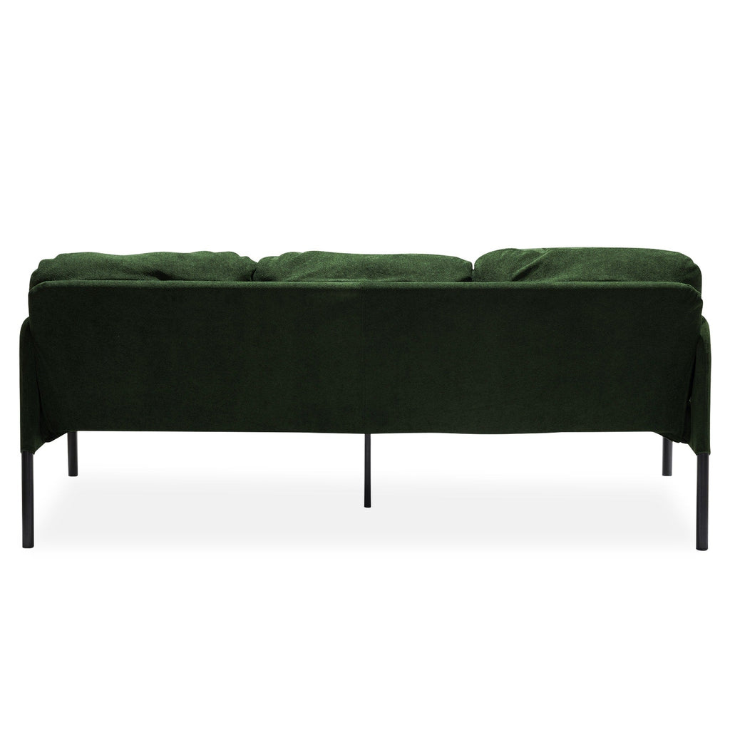 Canapé 3 places en tissu polyester, canapé moderne recouvert de tissu, canapé confortable et compact pour salon, chambre à coucher ou bureau.