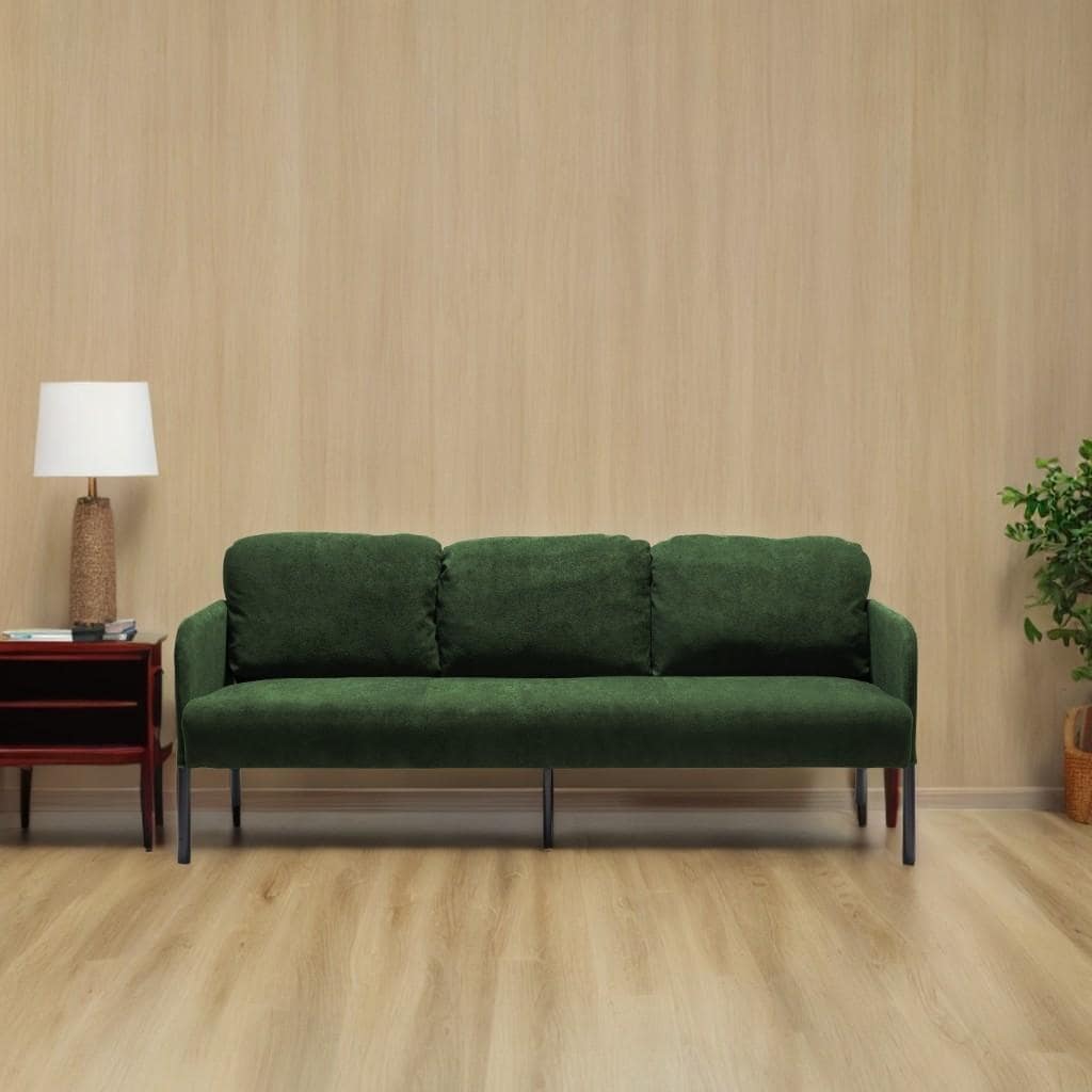 Canapé 3 places en tissu polyester, canapé moderne recouvert de tissu, canapé confortable et compact pour salon, chambre à coucher ou bureau.