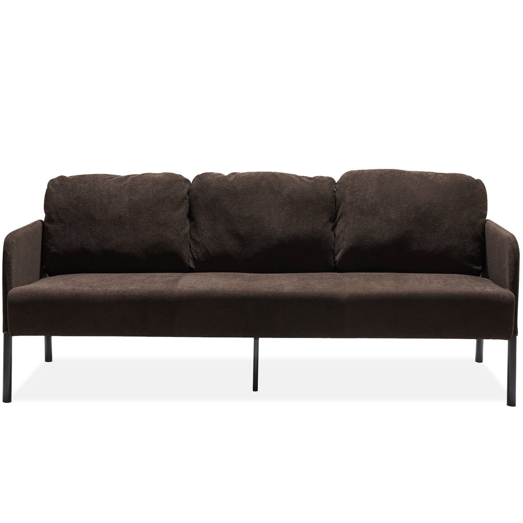 Canapé 3 places en tissu polyester, canapé moderne recouvert de tissu, canapé confortable et compact pour salon, chambre à coucher ou bureau.