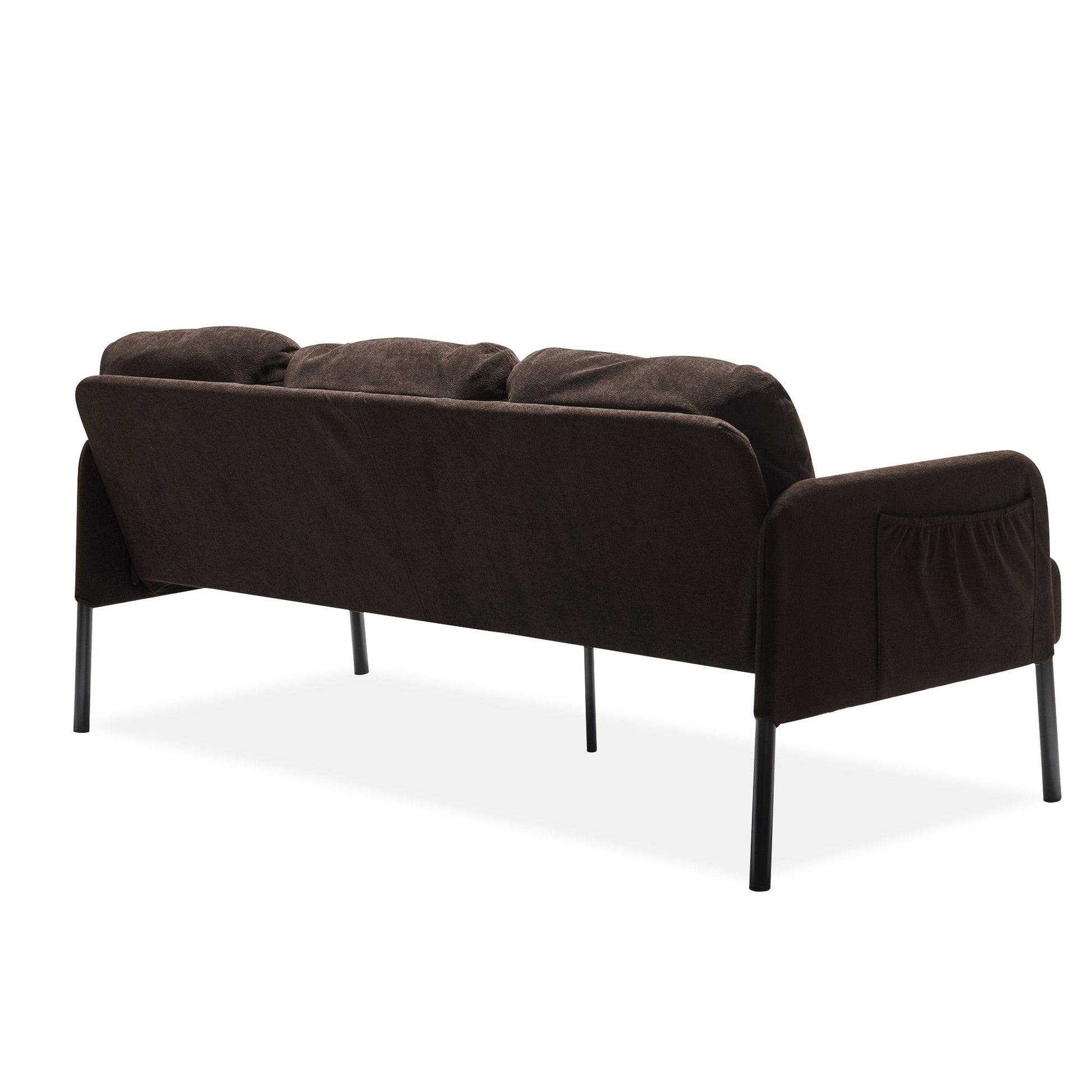 Canapé 3 places en tissu polyester, canapé moderne recouvert de tissu, canapé confortable et compact pour salon, chambre à coucher ou bureau.