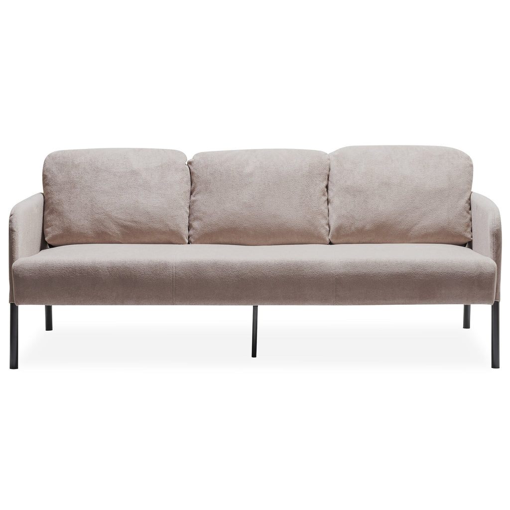 Canapé 3 places en tissu polyester, canapé moderne recouvert de tissu, canapé confortable et compact pour salon, chambre à coucher ou bureau.