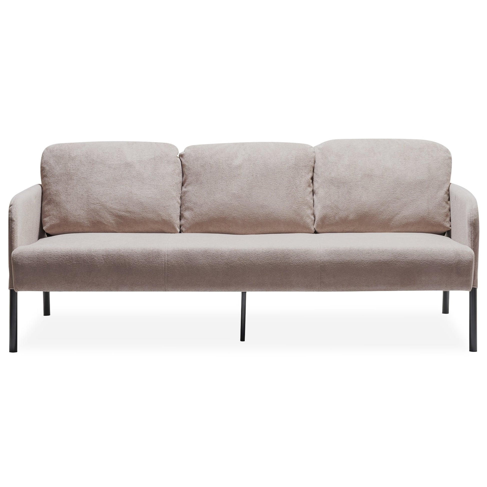 Canapé 3 places en tissu polyester, canapé moderne recouvert de tissu, canapé confortable et compact pour salon, chambre à coucher ou bureau.