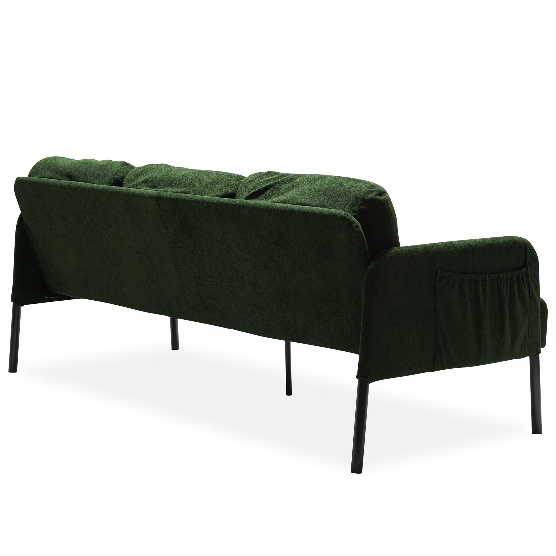 Canapé 3 places en tissu polyester, canapé moderne recouvert de tissu, canapé confortable et compact pour salon, chambre à coucher ou bureau.