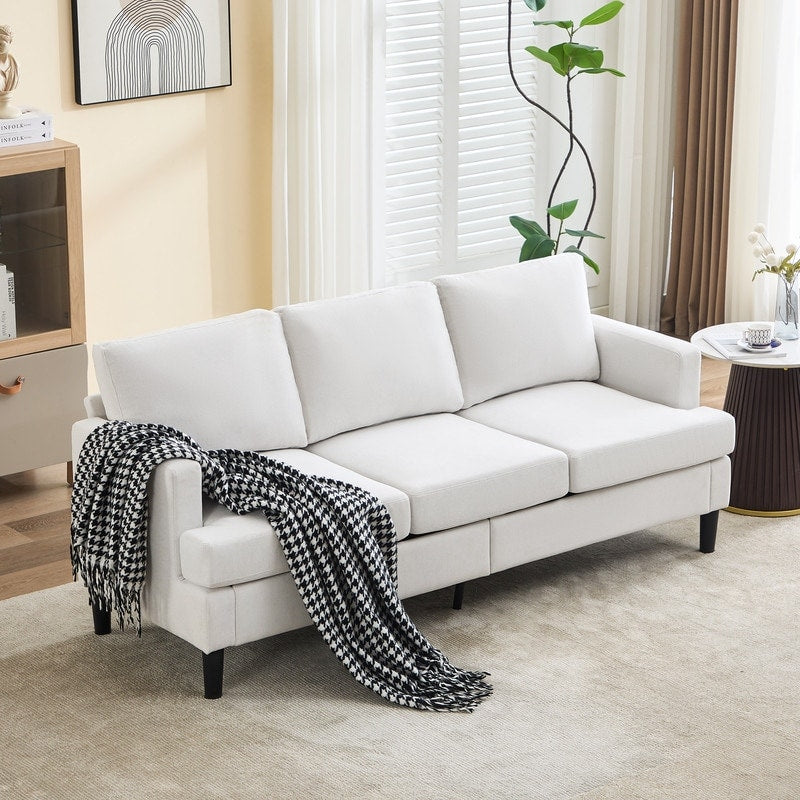 Canapé 3 places - Tissu respirant, accoudoirs confortables et pieds robustes
