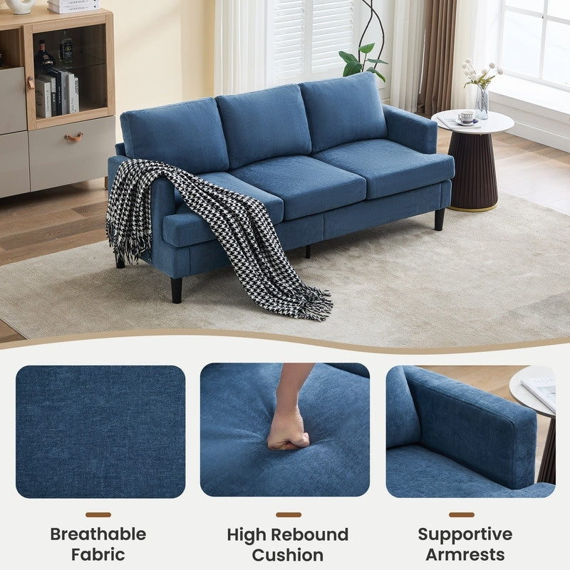 Canapé 3 places - Tissu respirant, accoudoirs confortables et pieds robustes