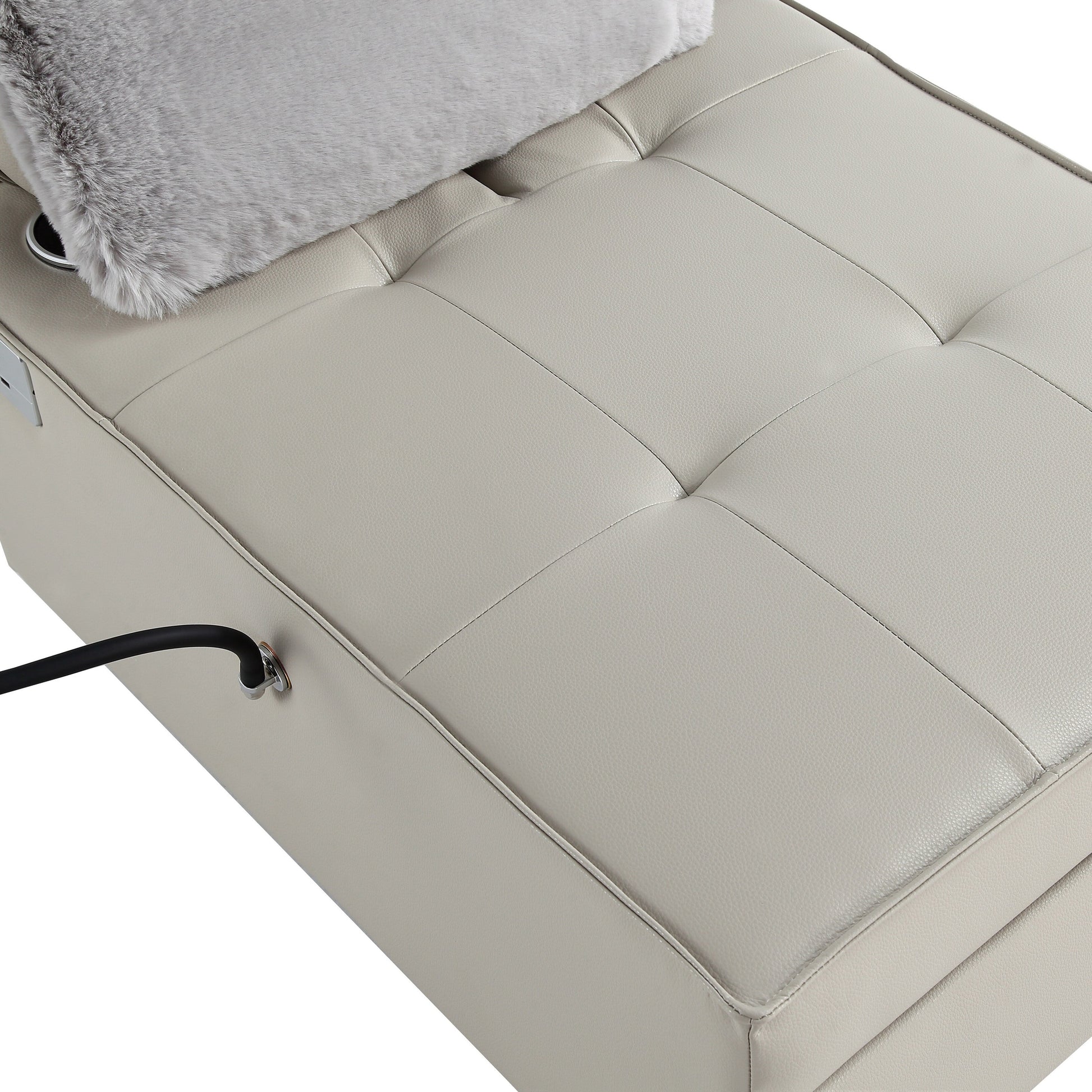 3-in-1 Convertible Chair Bed Adjustable Sofa Reclining Lounge with Bluetooth Speakers, USB Ports and Soft Pillow