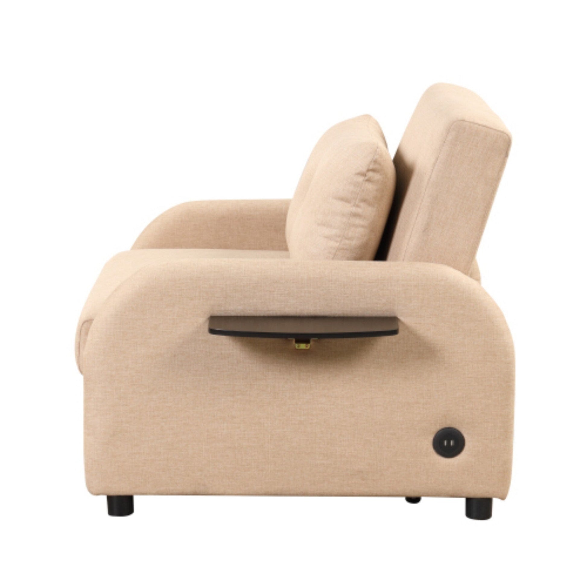 Canapé-lit 3-en-1 avec table d'appoint rabattable et ports USB de Harper&amp;Bright Designs