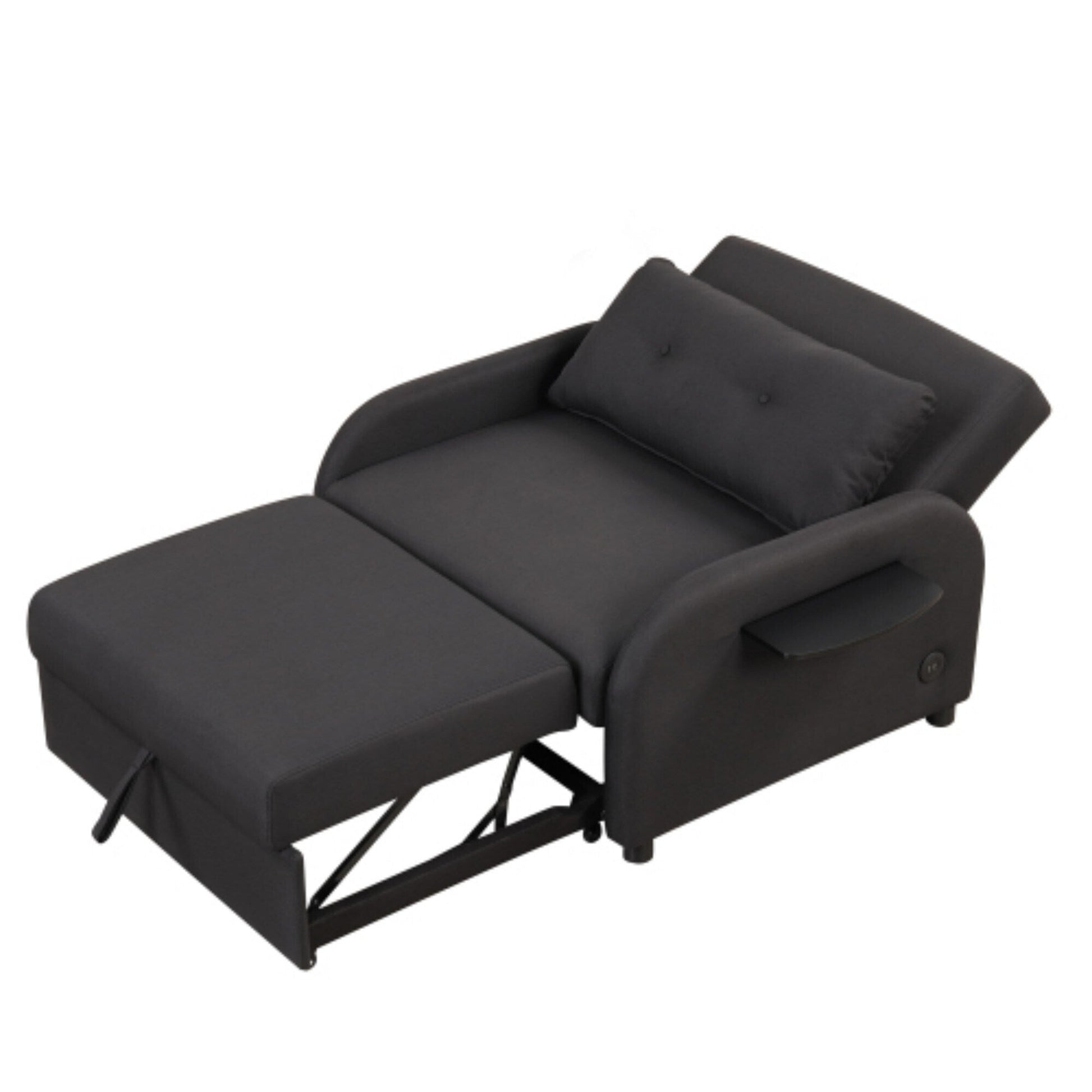 Canapé-lit 3-en-1 avec table d'appoint rabattable et ports USB de Harper&amp;Bright Designs