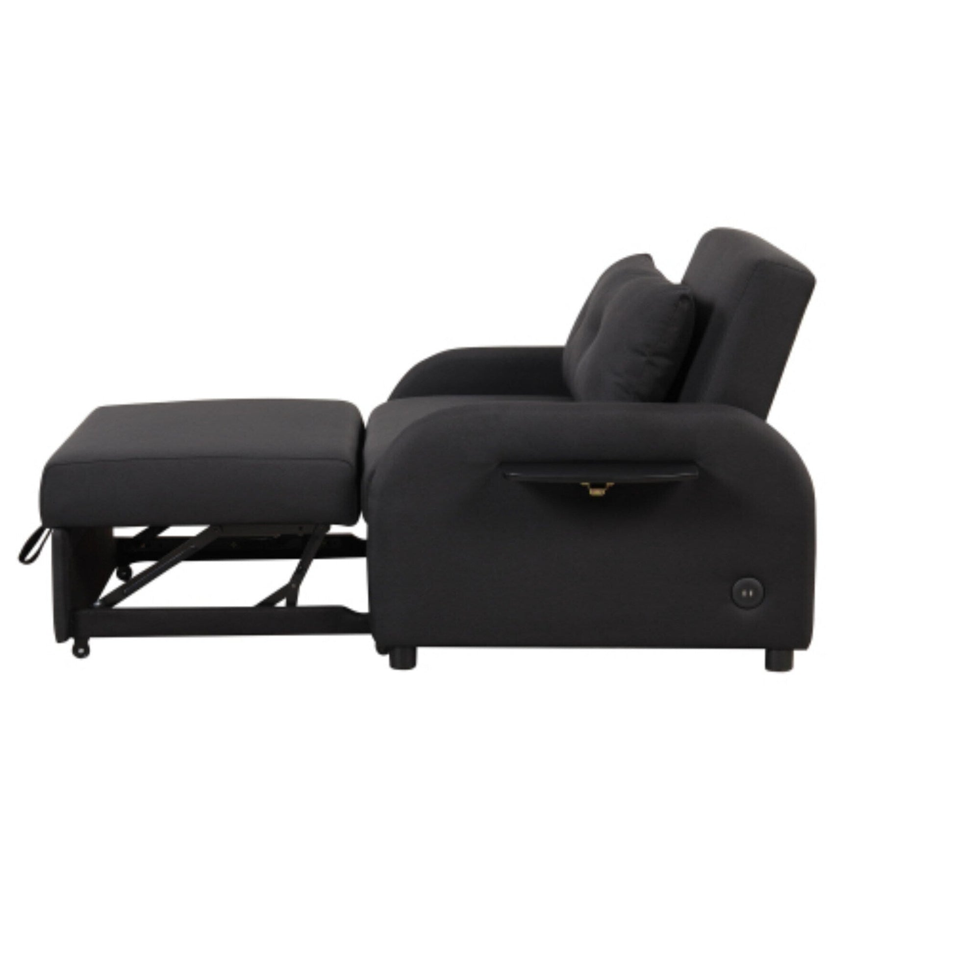 Canapé-lit 3-en-1 avec table d'appoint rabattable et ports USB de Harper&amp;Bright Designs