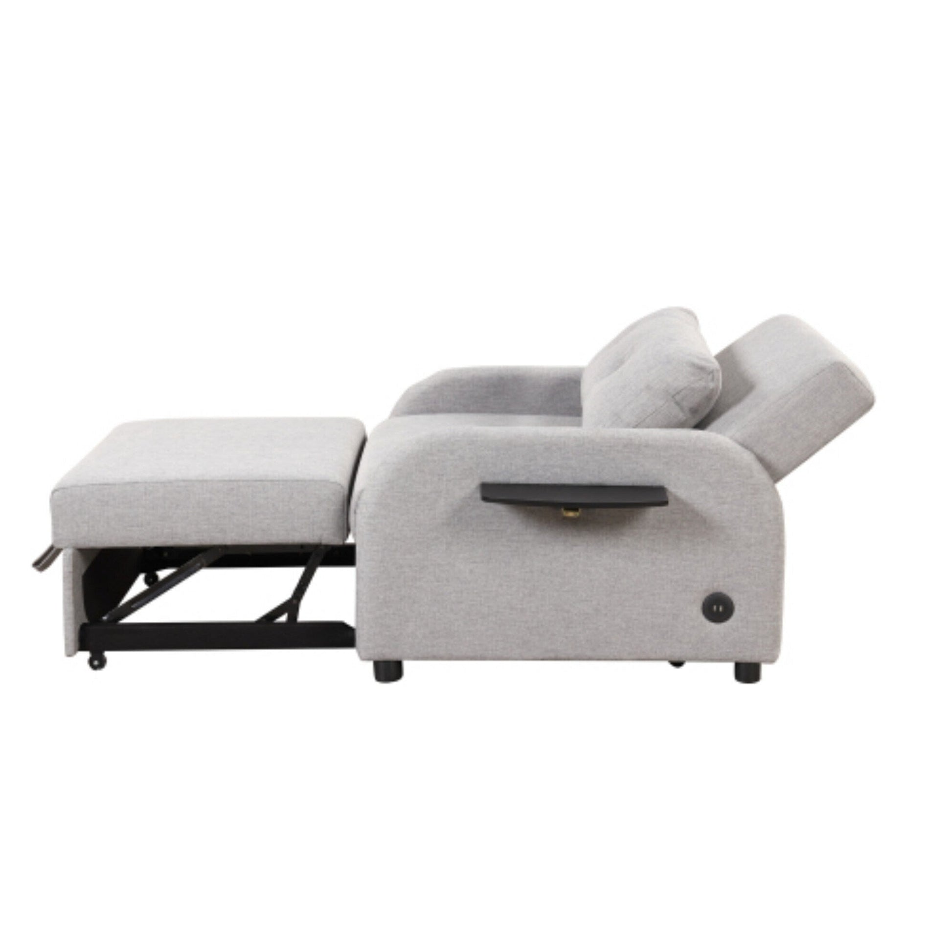 Canapé-lit 3-en-1 avec table d'appoint rabattable et ports USB de Harper&amp;Bright Designs