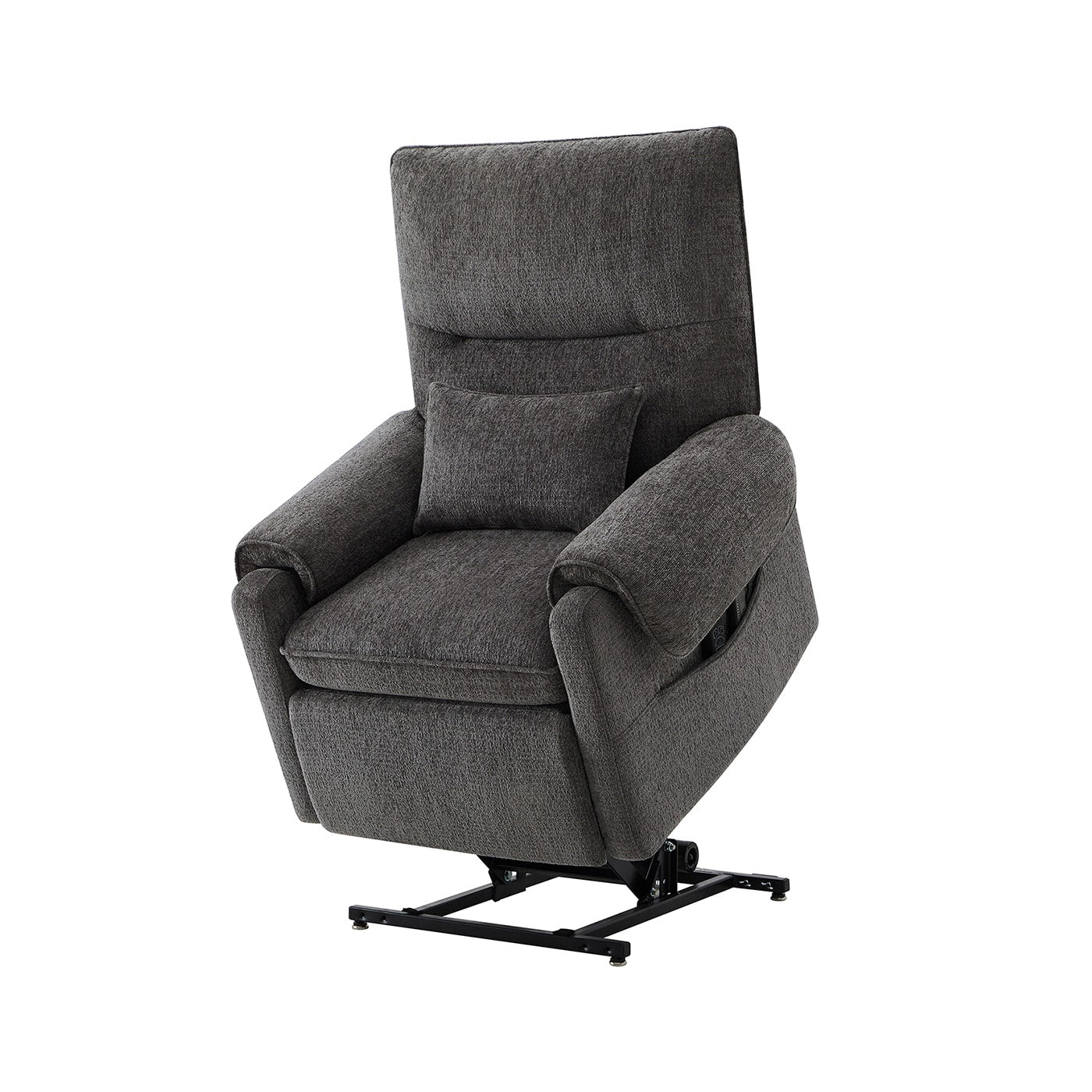 Fauteuil inclinable à levage électrique 30 pouces, gris acier, chenille