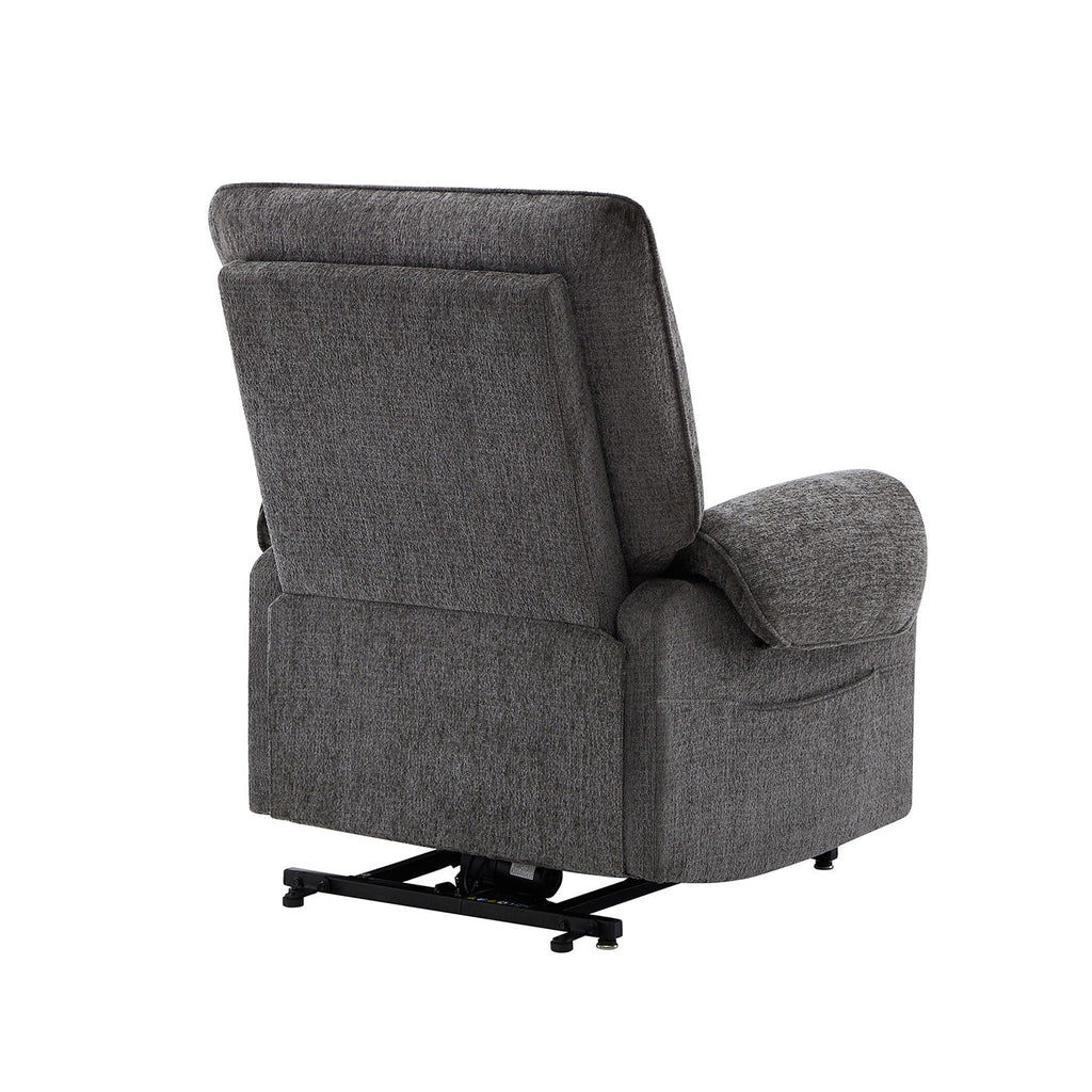 Fauteuil inclinable à levage électrique 30 pouces, gris acier, chenille