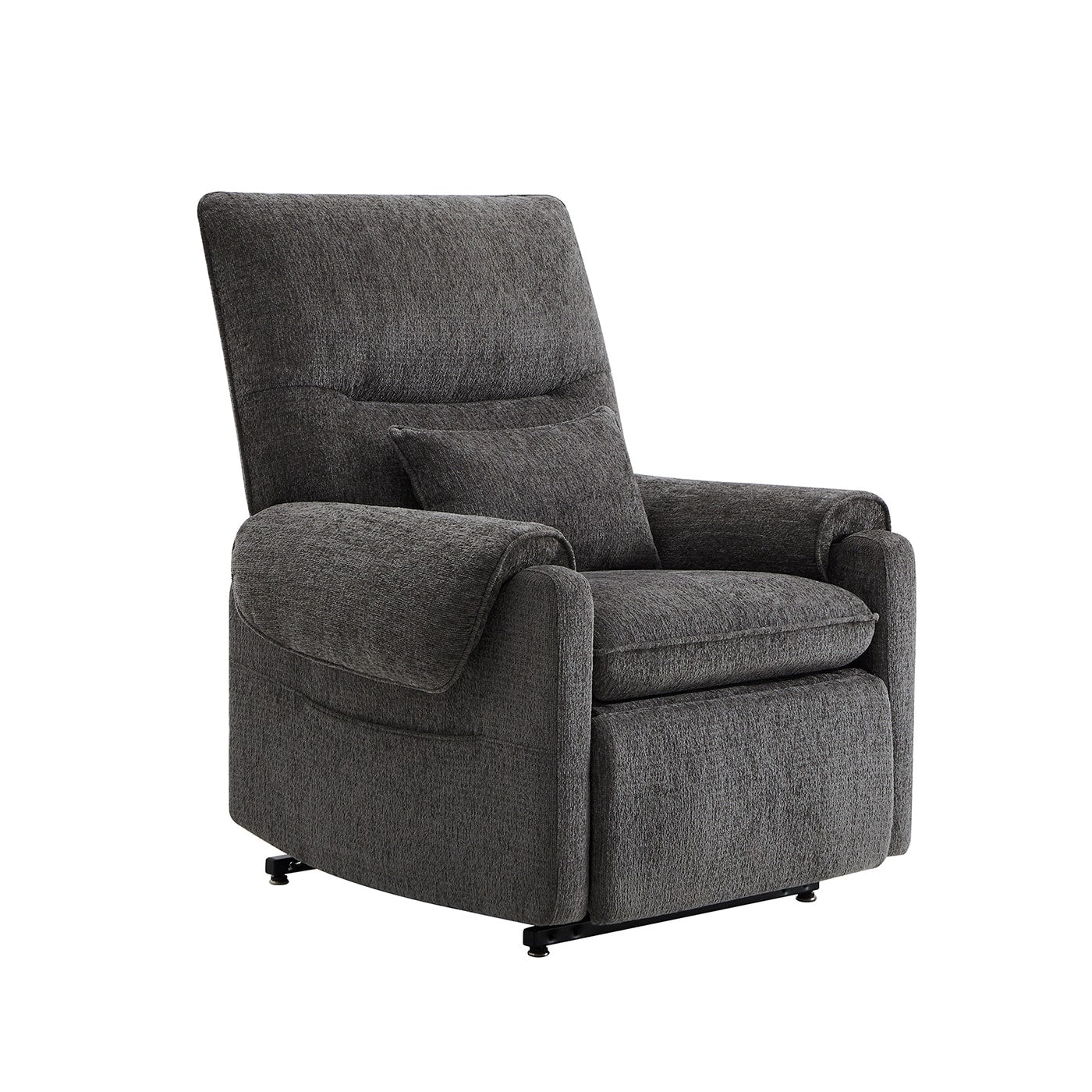 Fauteuil inclinable à levage électrique 30 pouces, gris acier, chenille
